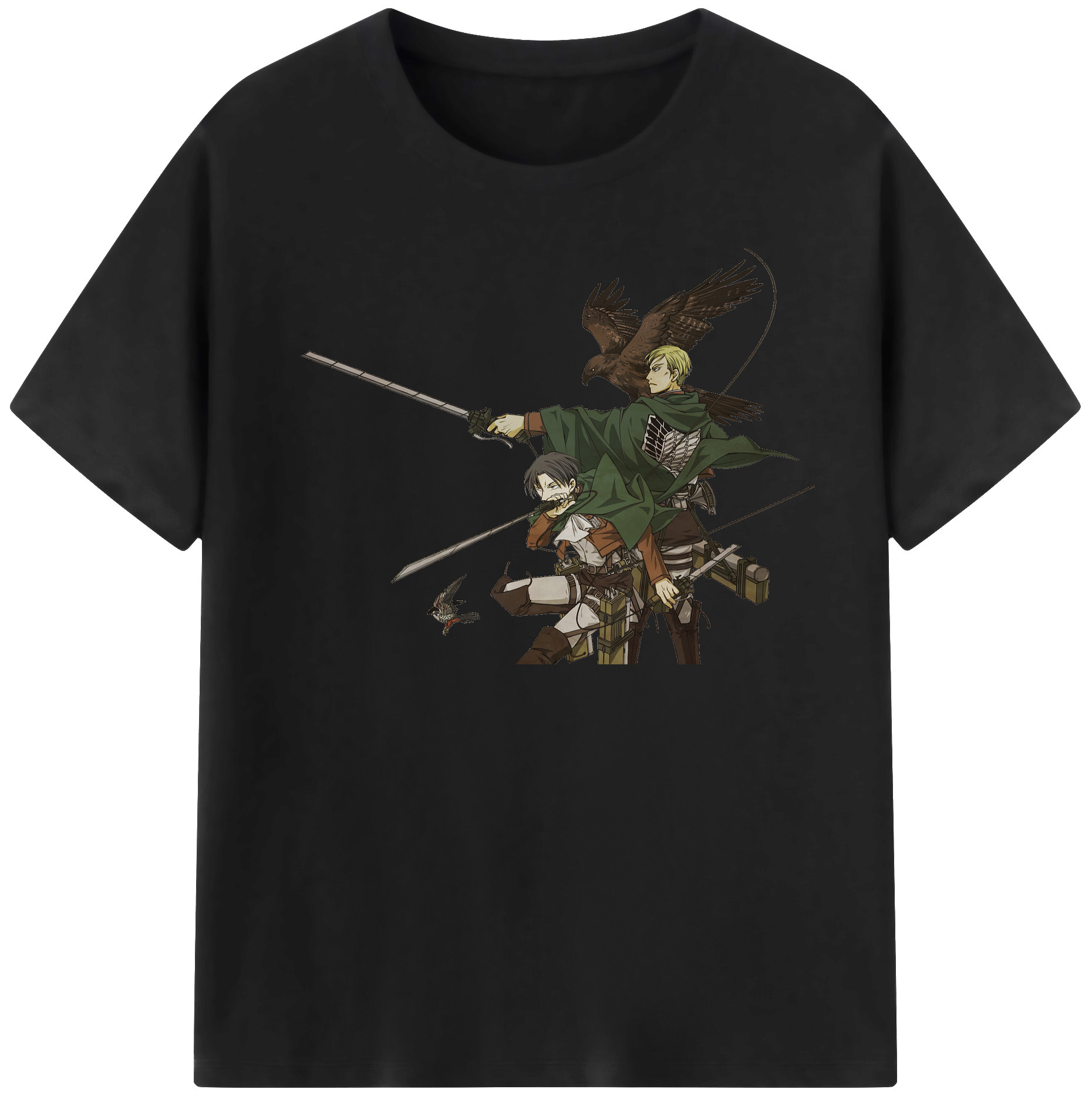 （画像用） 進撃の巨人 Attack on Titan 綿100％半袖Tシャツ（フロントプリント）