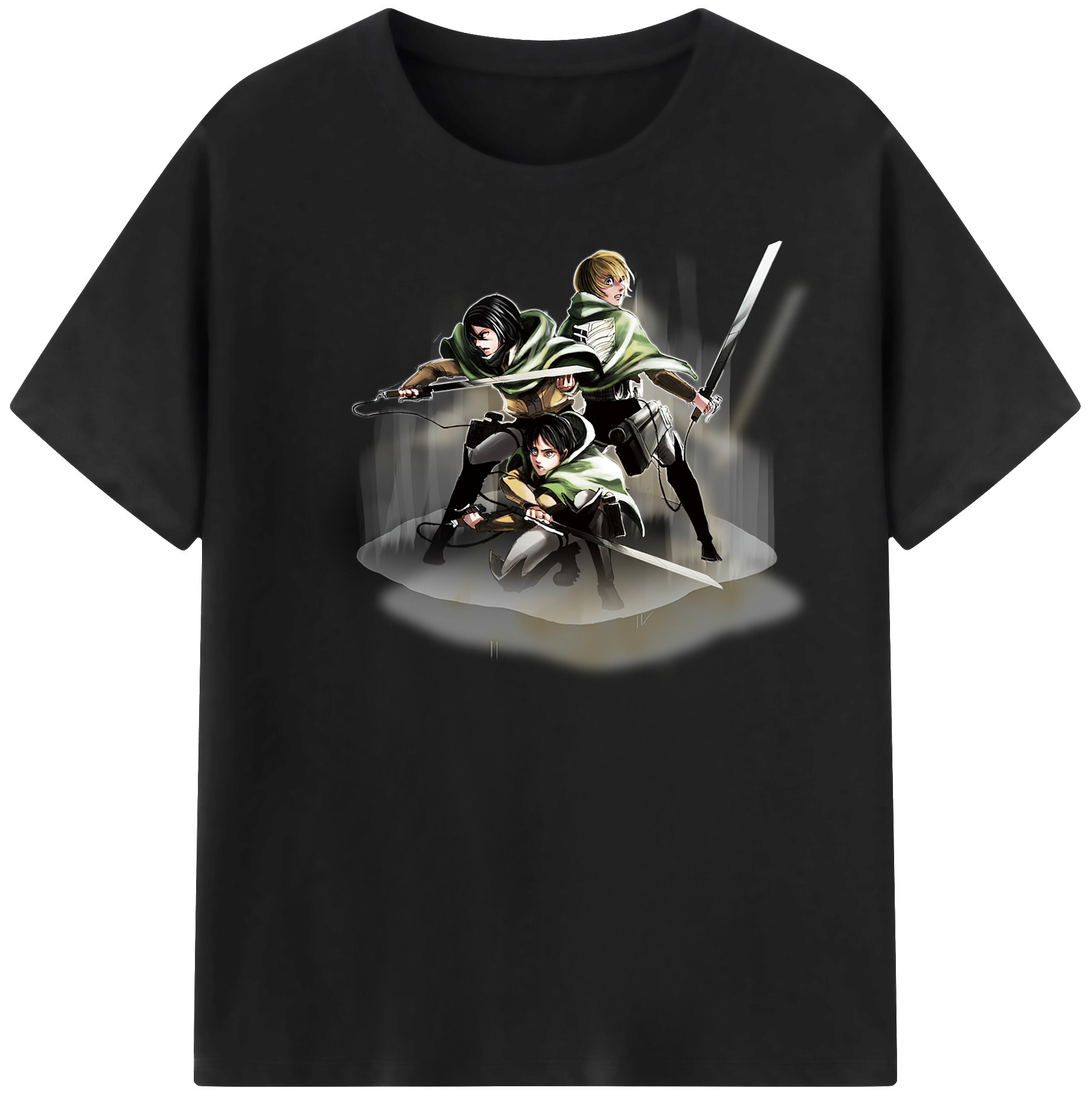 （画像用） 進撃の巨人 Attack on Titan 綿100％半袖Tシャツ（フロントプリント）