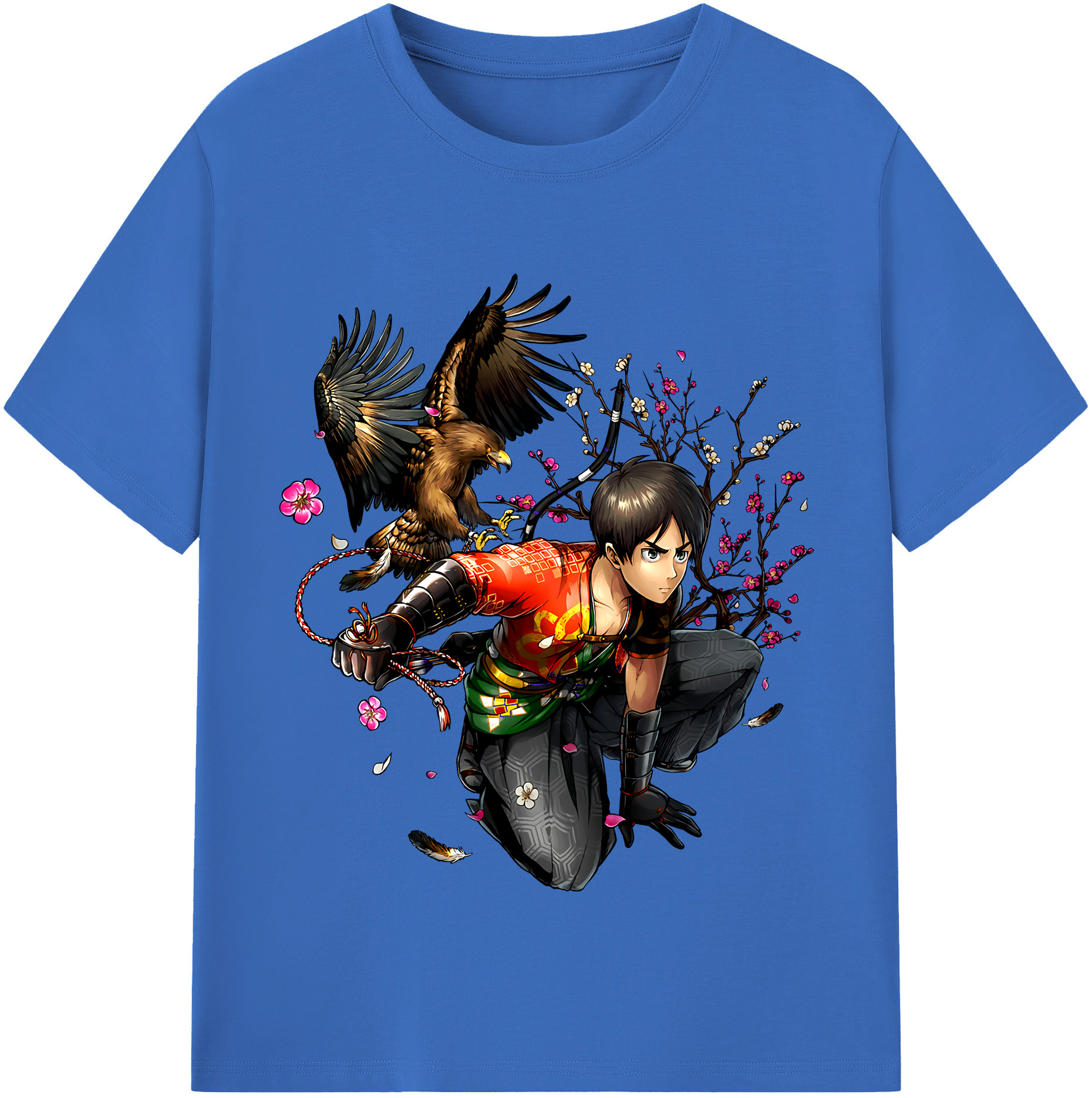 （画像用） 進撃の巨人 エレン･イェーガー Attack on Titan Eren Jäger 綿100％半袖Tシャツ（フロントプリント）