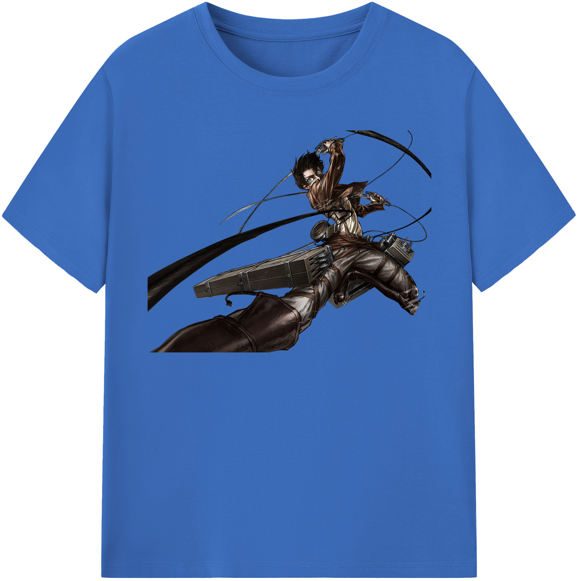 （画像用） 進撃の巨人 エレン･イェーガー Attack on Titan Eren Jäger 綿100％半袖Tシャツ（フロントプリント）
