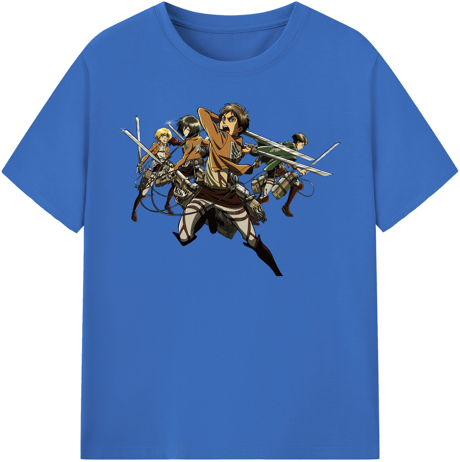 （画像用） 進撃の巨人 エレン･イェーガー Attack on Titan Eren Jäger 綿100％半袖Tシャツ（フロントプリント）