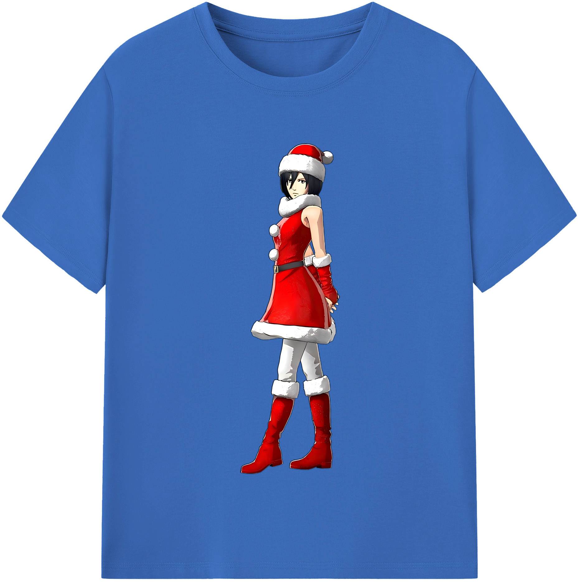（画像用） 進撃の巨人 ミカサ·アッカーマン Attack on Titan Mikasa Ackerman 綿100％半袖Tシャツ（フロントプリント）