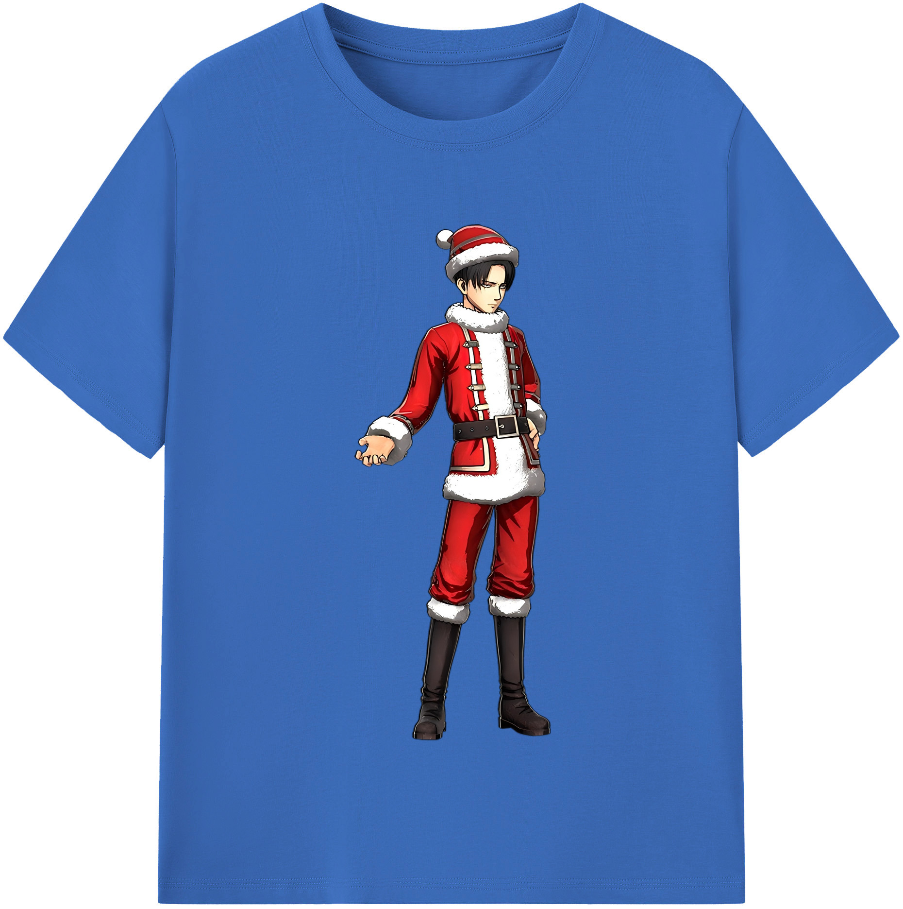 （画像用） 進撃の巨人 リヴァイ·アッカーマン Attack on Titan Levi Ackerman 綿100％半袖Tシャツ（フロントプリント）