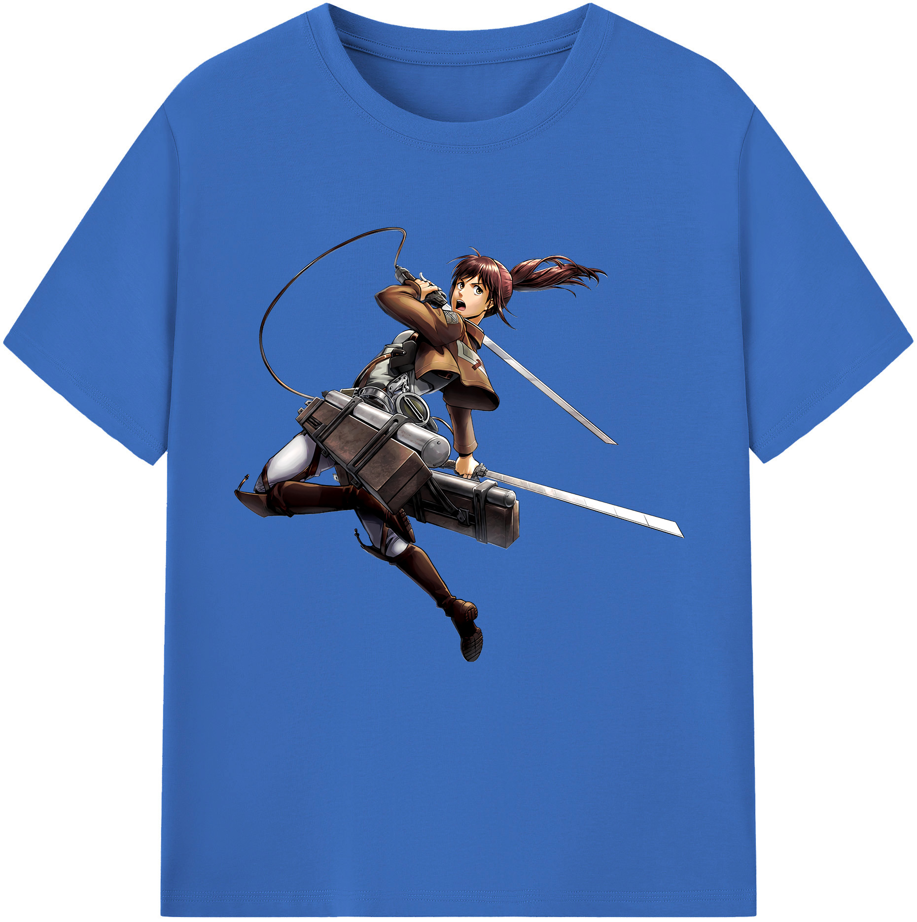 （画像用） 進撃の巨人 サシャ·ブラウス Attack on Titan Sasha Blaus 綿100％半袖Tシャツ（フロントプリント）