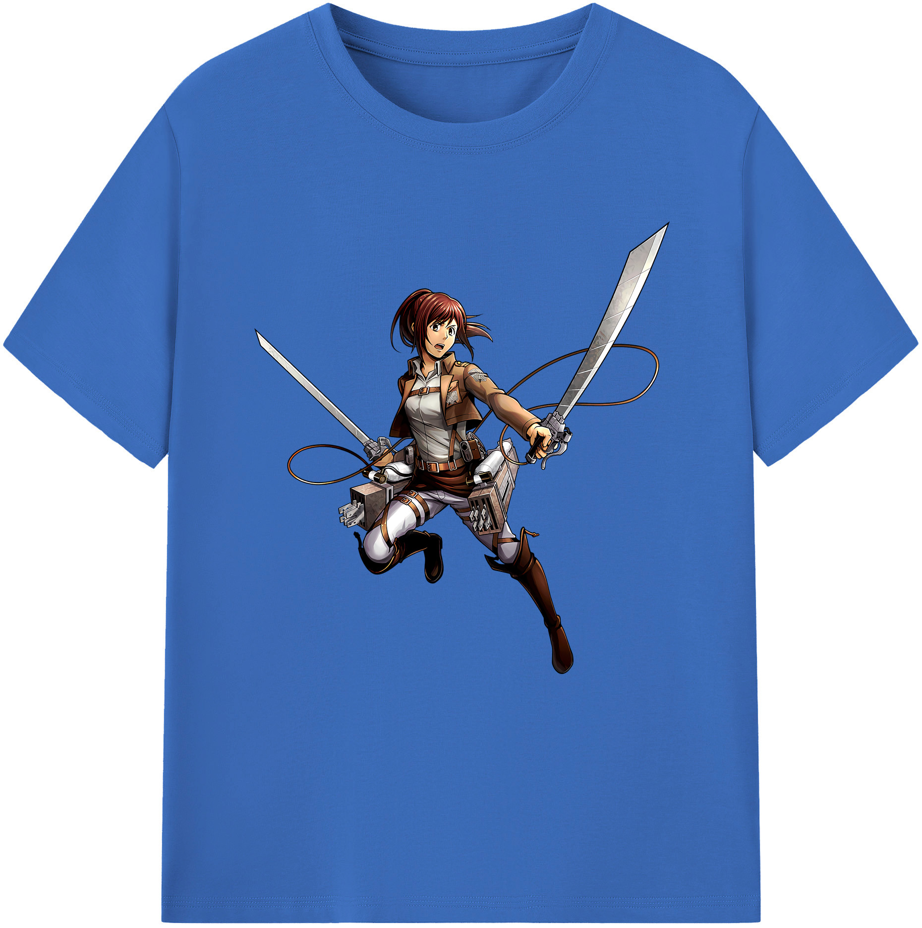（画像用） 進撃の巨人 サシャ·ブラウス Attack on Titan Sasha Blaus 綿100％半袖Tシャツ（フロントプリント）