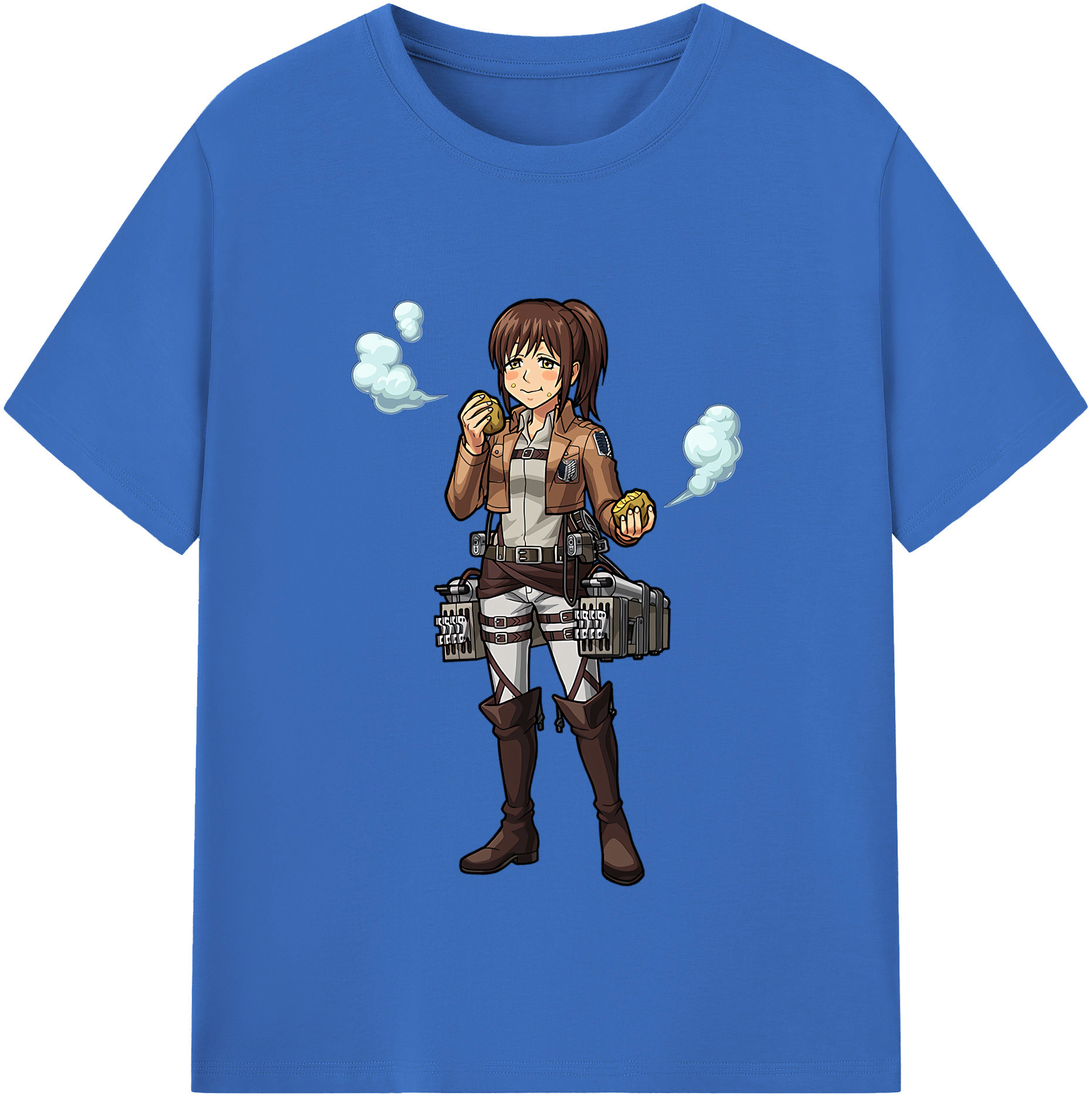（画像用） 進撃の巨人 サシャ·ブラウス Attack on Titan Sasha Blaus 綿100％半袖Tシャツ（フロントプリント）