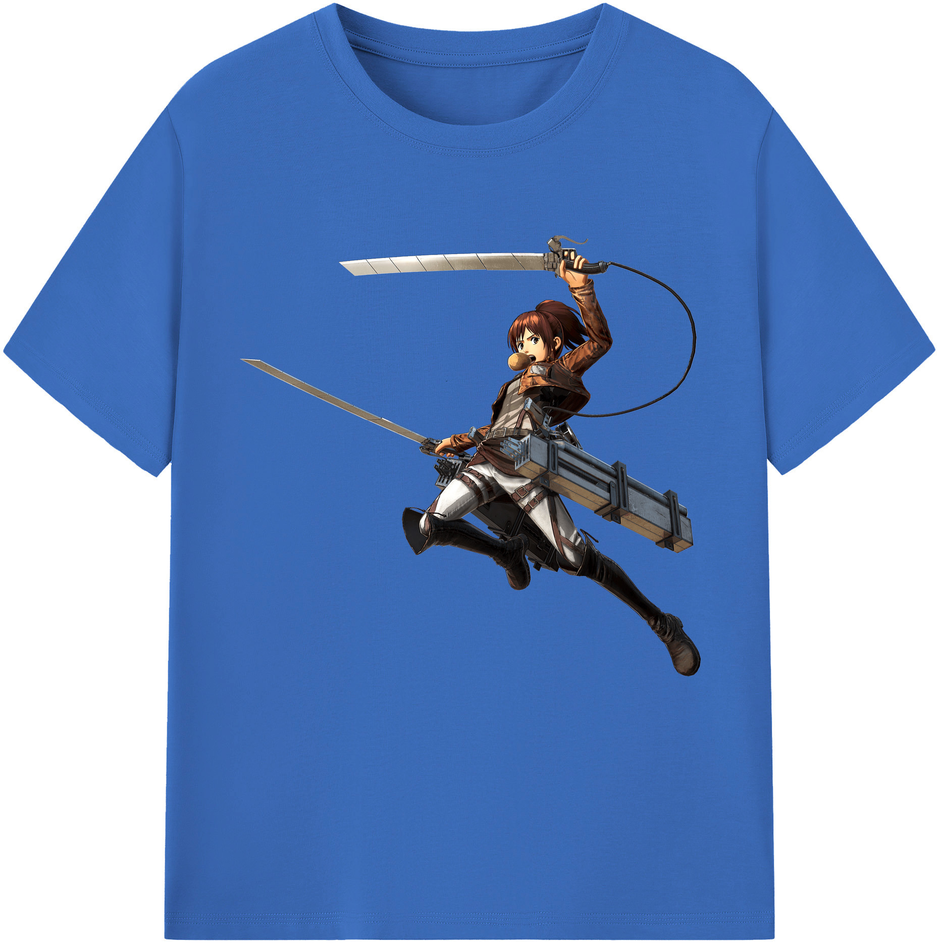 （画像用） 進撃の巨人 サシャ·ブラウス Attack on Titan Sasha Blaus 綿100％半袖Tシャツ（フロントプリント）
