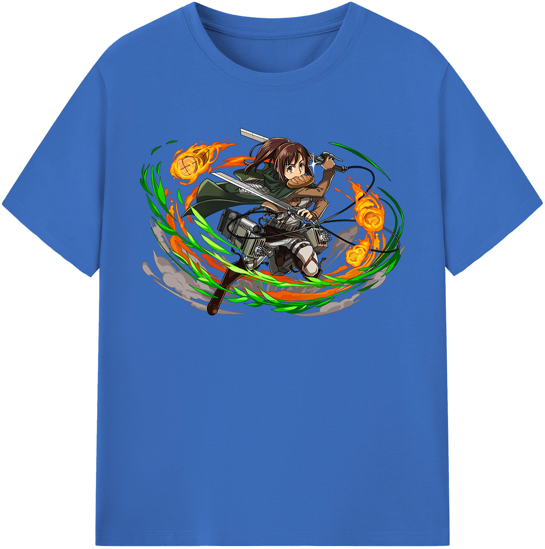 （画像用） 進撃の巨人 サシャ·ブラウス Attack on Titan Sasha Blaus 綿100％半袖Tシャツ（フロントプリント）