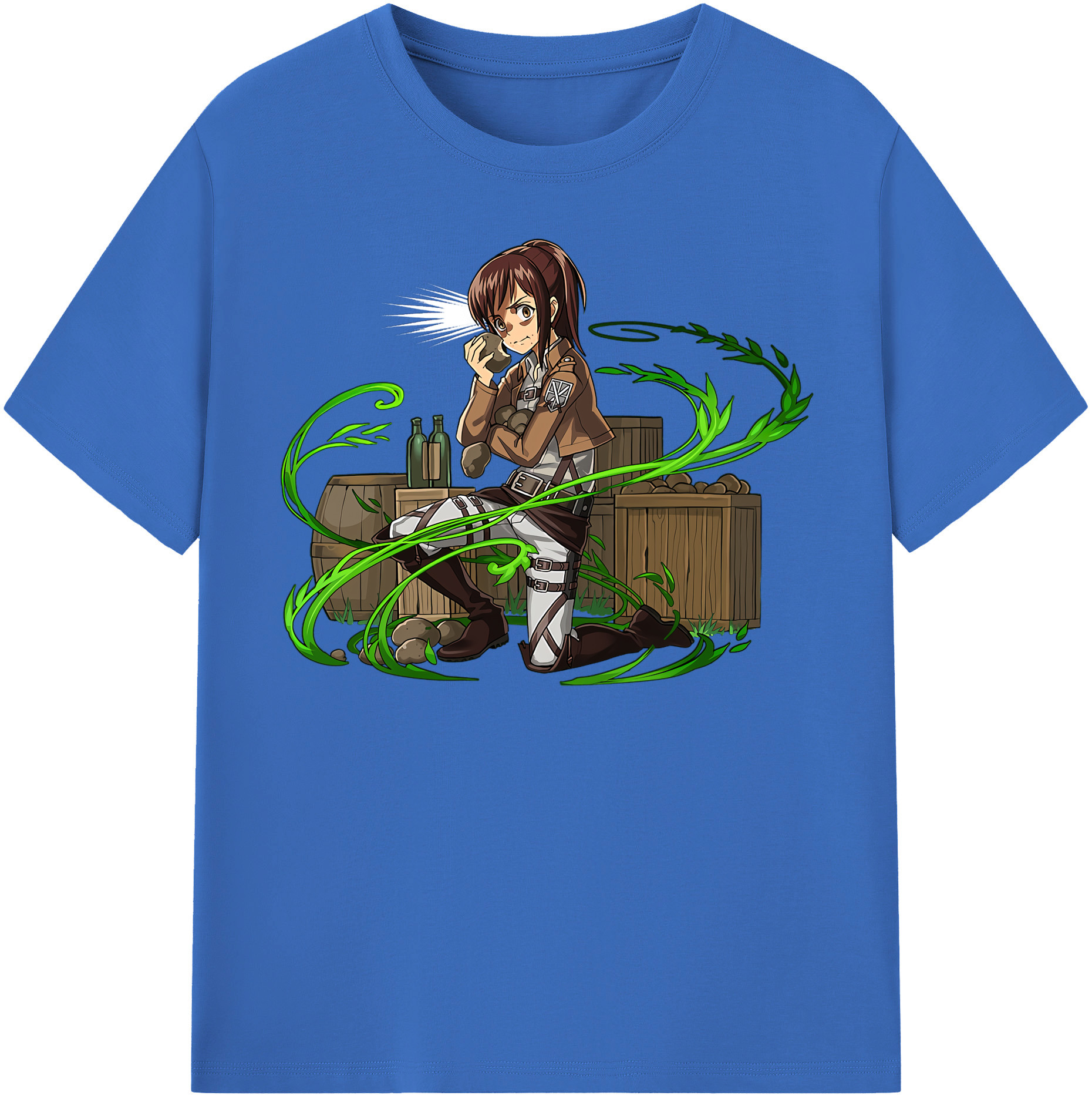（画像用） 進撃の巨人 サシャ·ブラウス Attack on Titan Sasha Blaus 綿100％半袖Tシャツ（フロントプリント）
