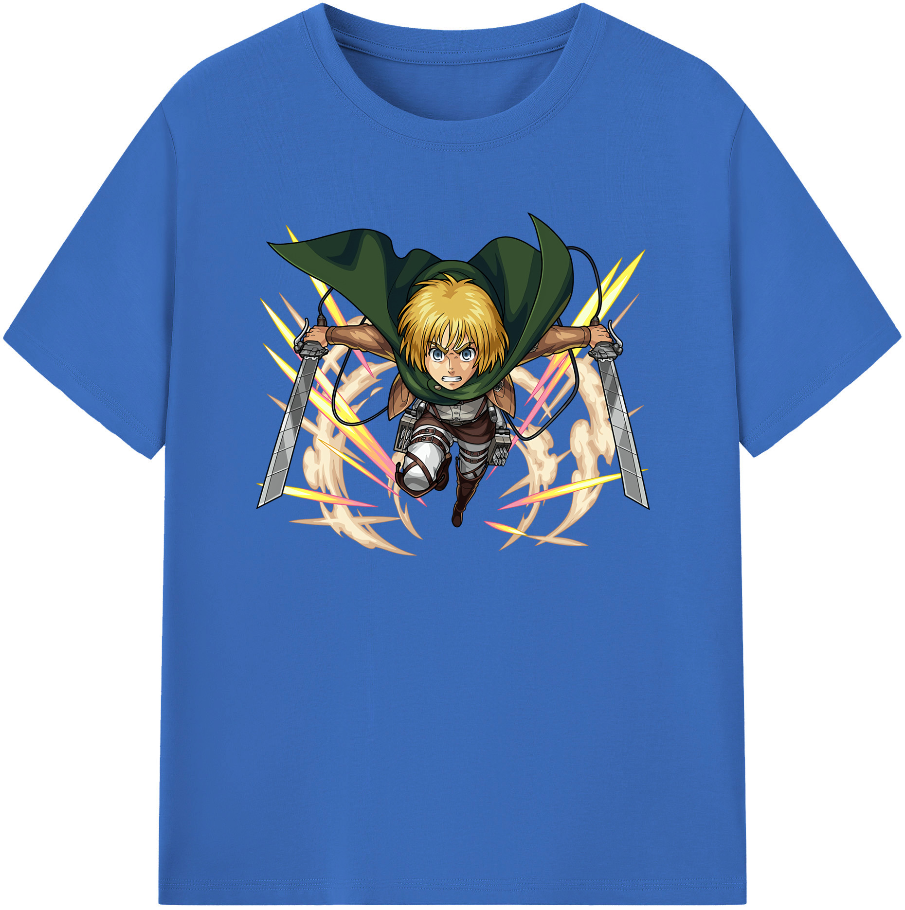 （画像用） 進撃の巨人 アルミン·アルレルト Attack on Titan Armin Arlert 綿100％半袖Tシャツ（フロントプリント）