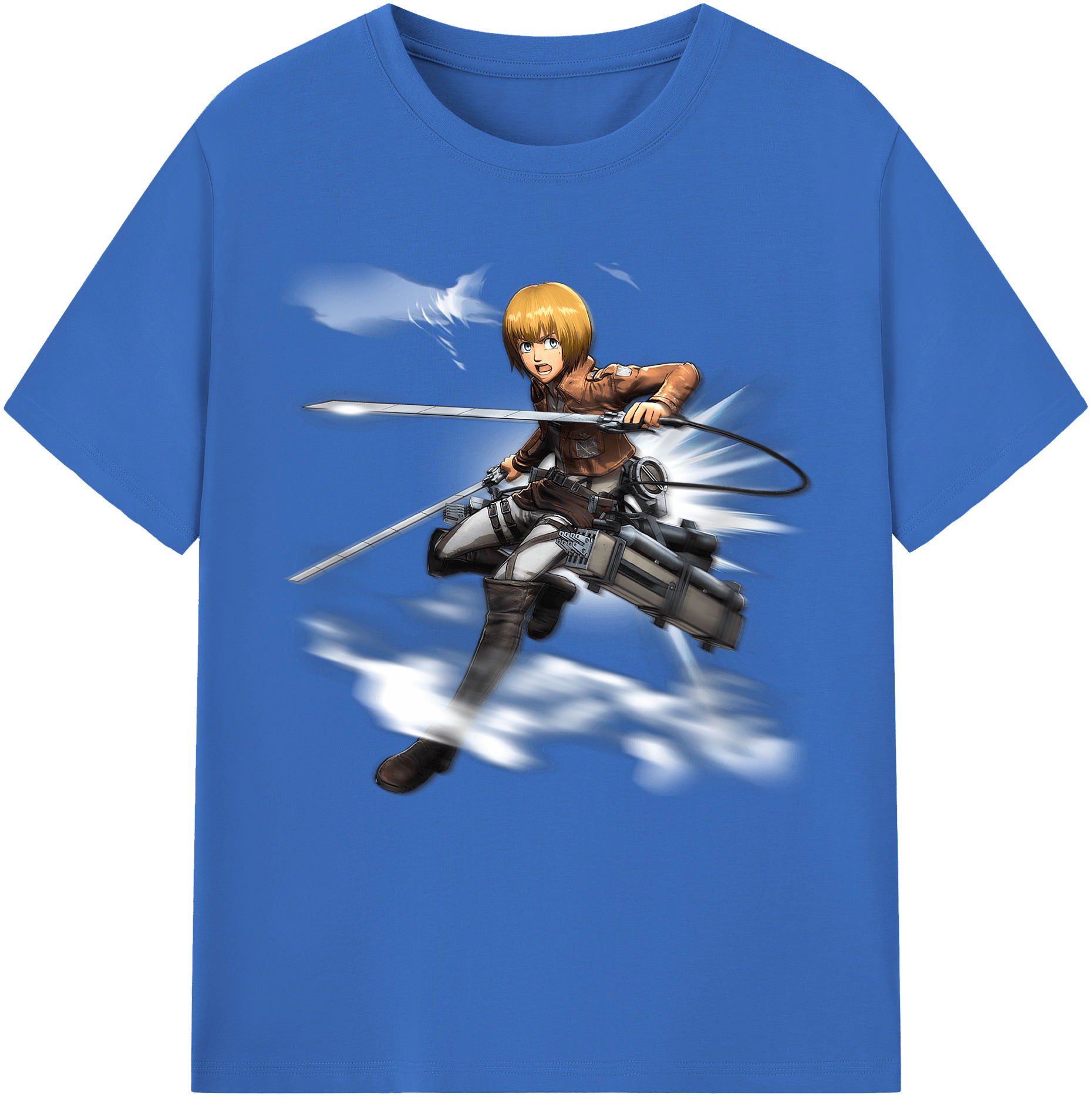 （画像用） 進撃の巨人 アルミン·アルレルト Attack on Titan Armin Arlert 綿100％半袖Tシャツ（フロントプリント）