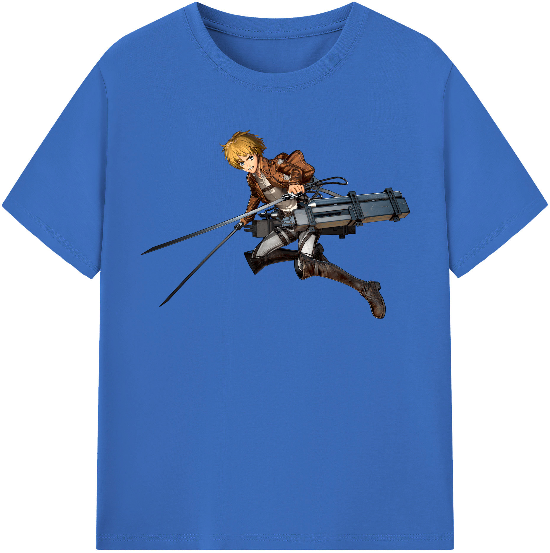（画像用） 進撃の巨人 アルミン·アルレルト Attack on Titan Armin Arlert 綿100％半袖Tシャツ（フロントプリント）