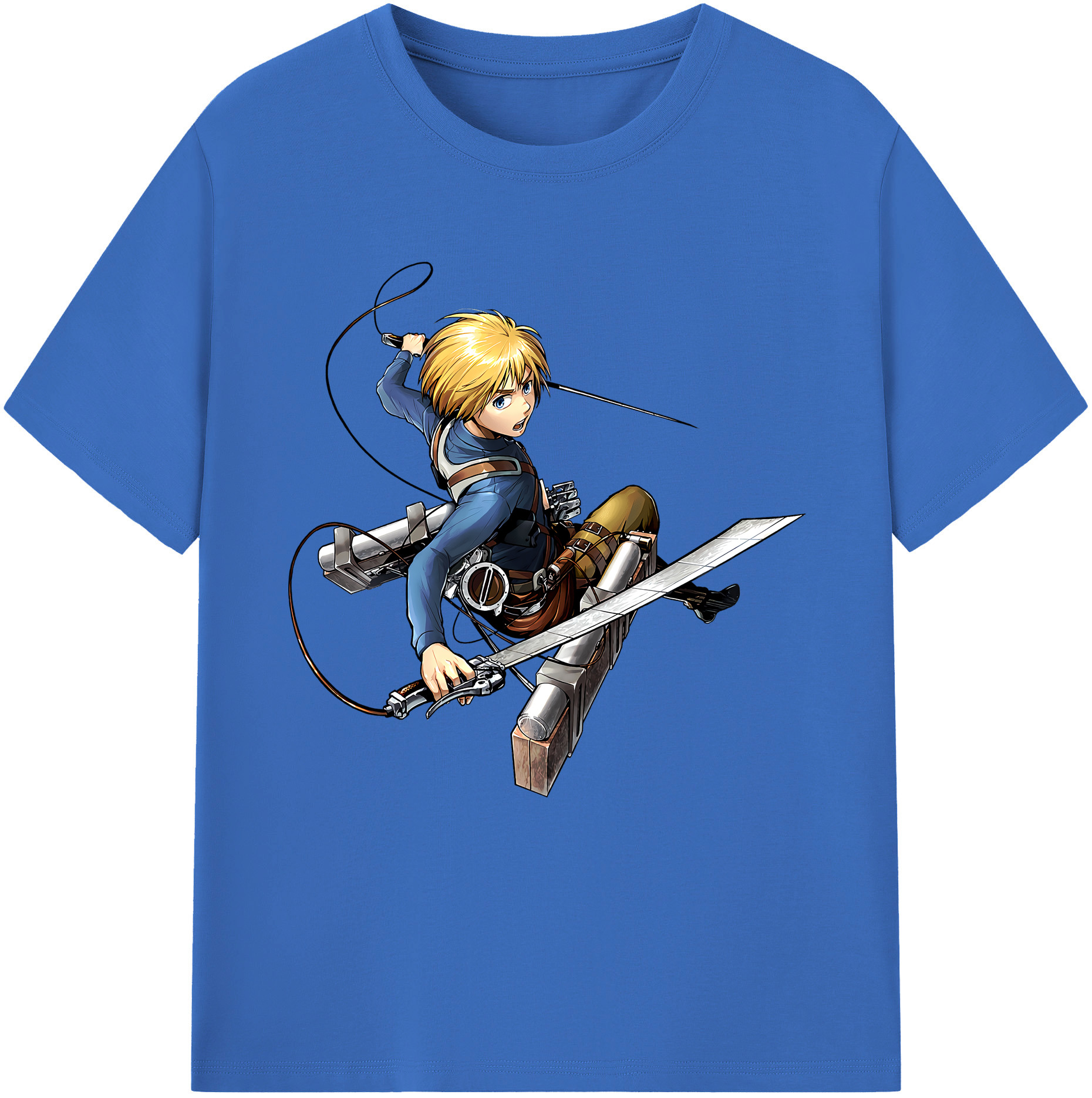 （画像用） 進撃の巨人 アルミン·アルレルト Attack on Titan Armin Arlert 綿100％半袖Tシャツ（フロントプリント）