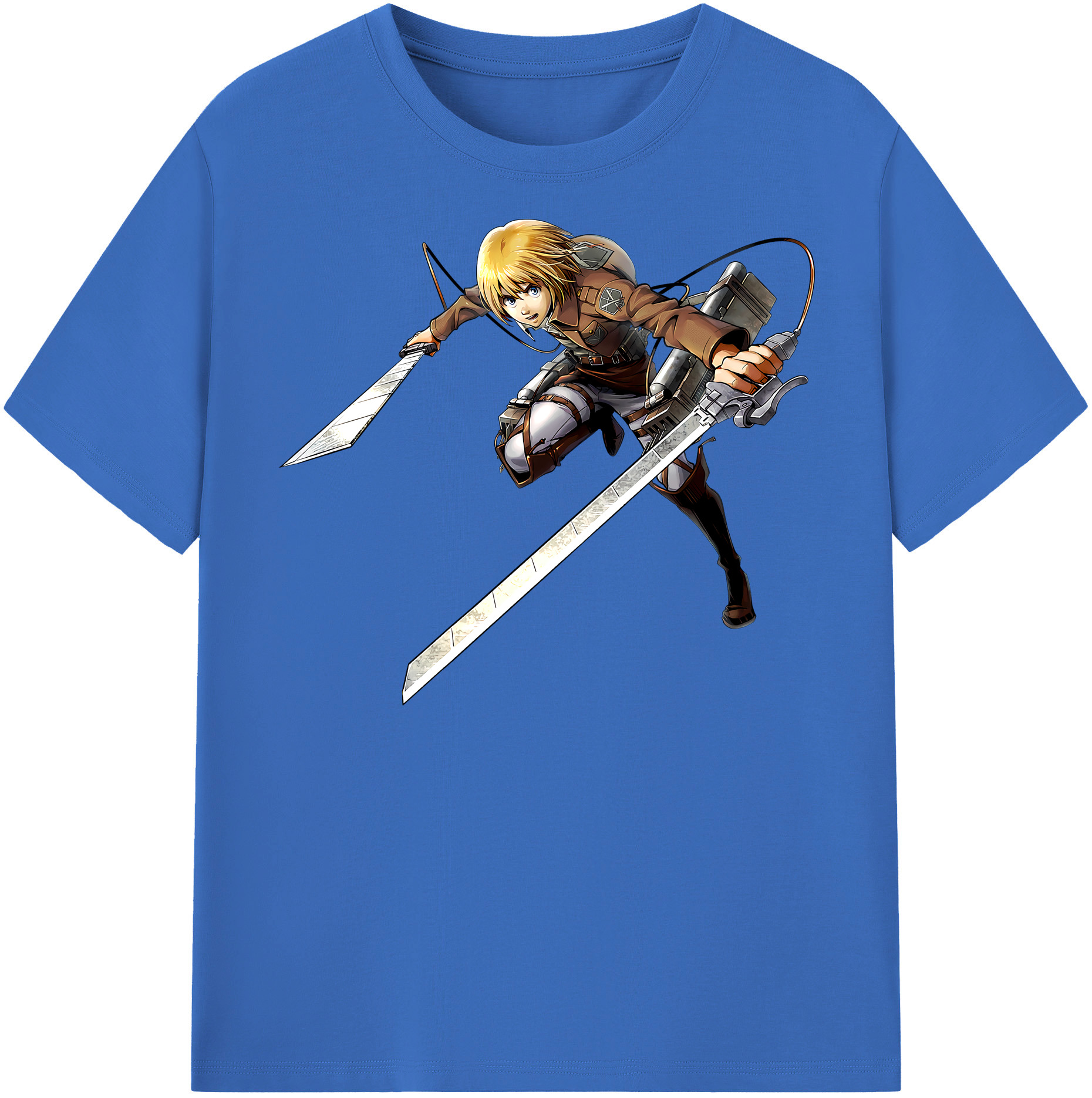 （画像用） 進撃の巨人 アルミン·アルレルト Attack on Titan Armin Arlert 綿100％半袖Tシャツ（フロントプリント）