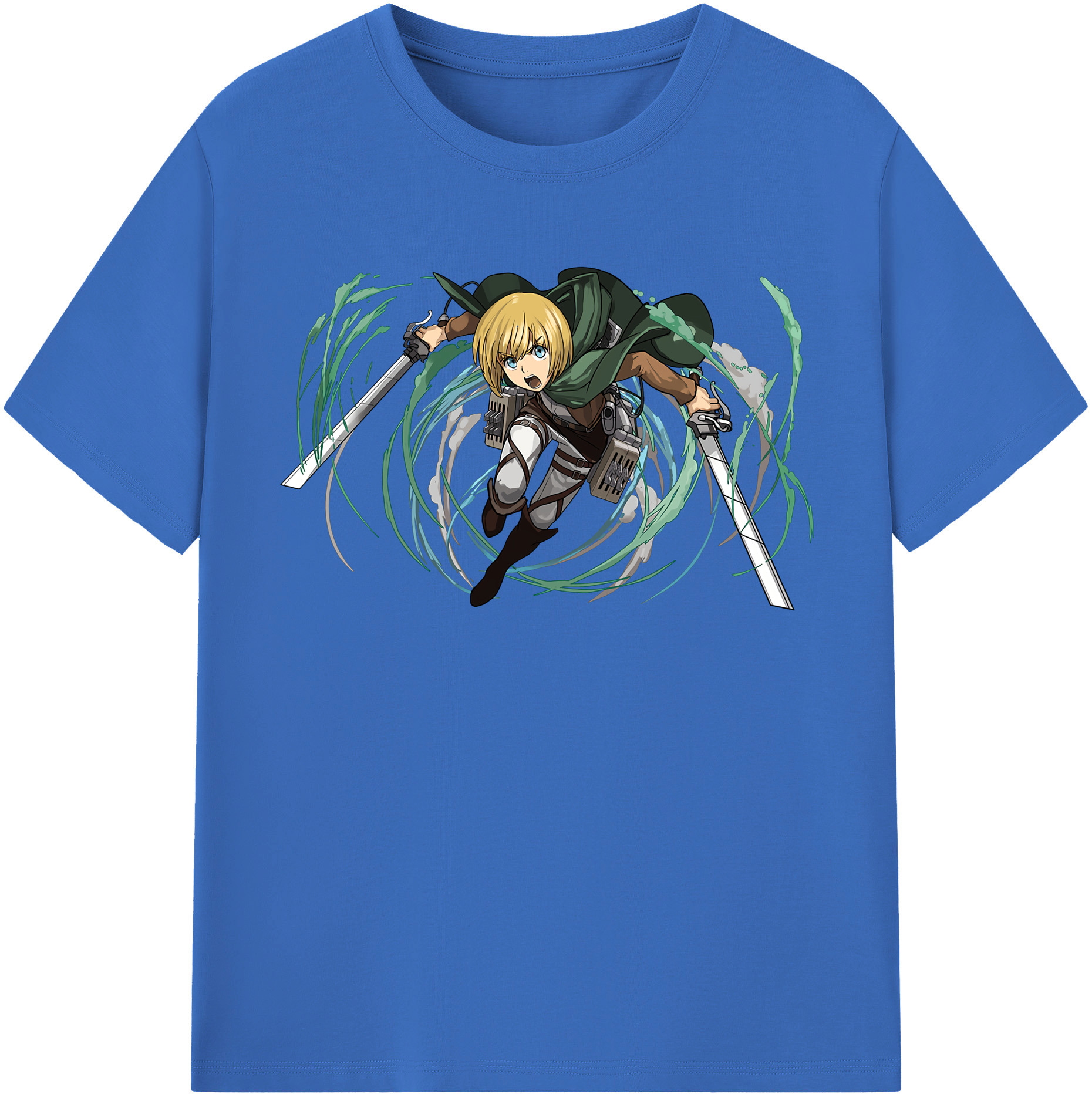 （画像用） 進撃の巨人 アルミン·アルレルト Attack on Titan Armin Arlert 綿100％半袖Tシャツ（フロントプリント）