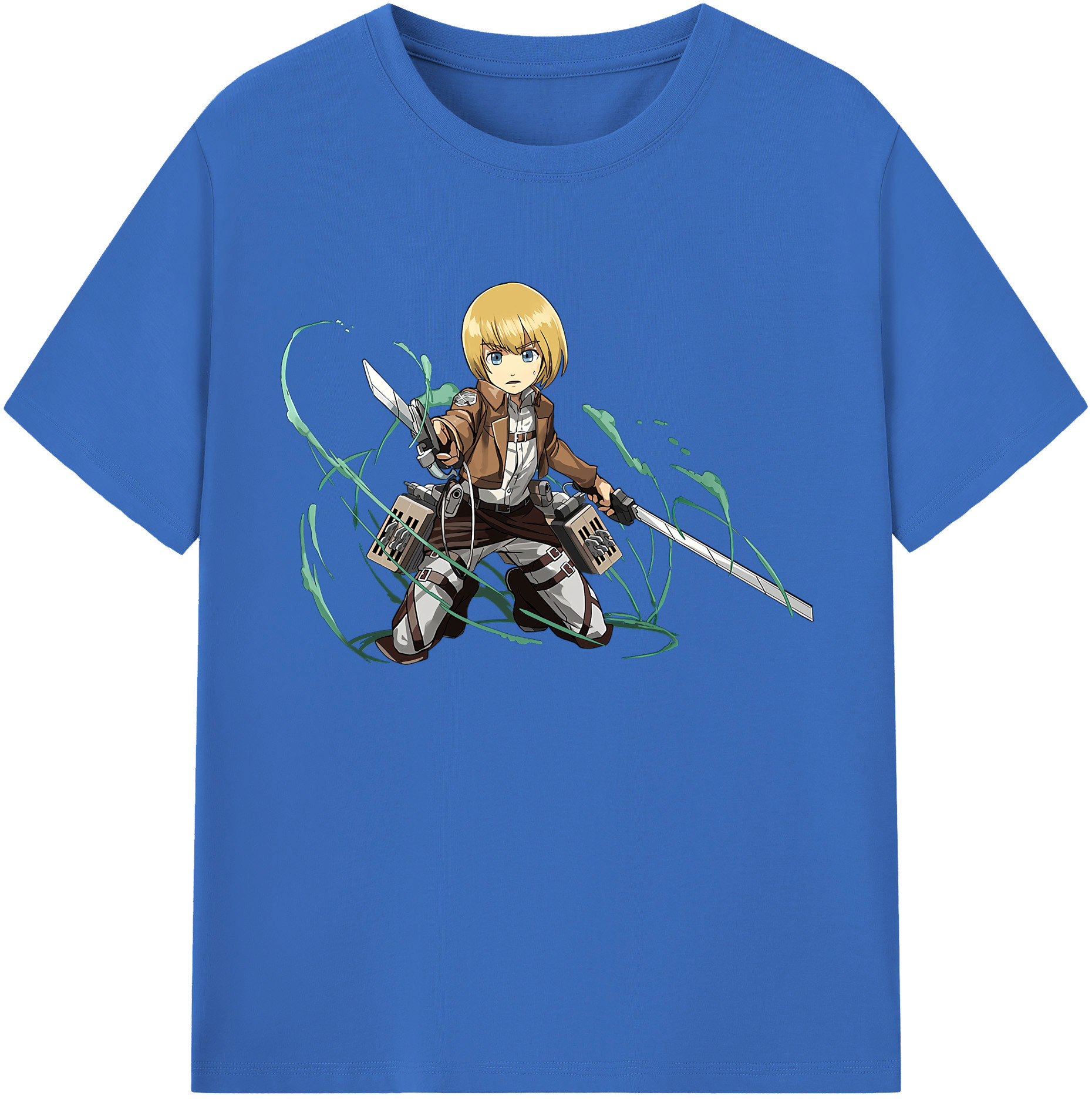 （画像用） 進撃の巨人 アルミン·アルレルト Attack on Titan Armin Arlert 綿100％半袖Tシャツ（フロントプリント）