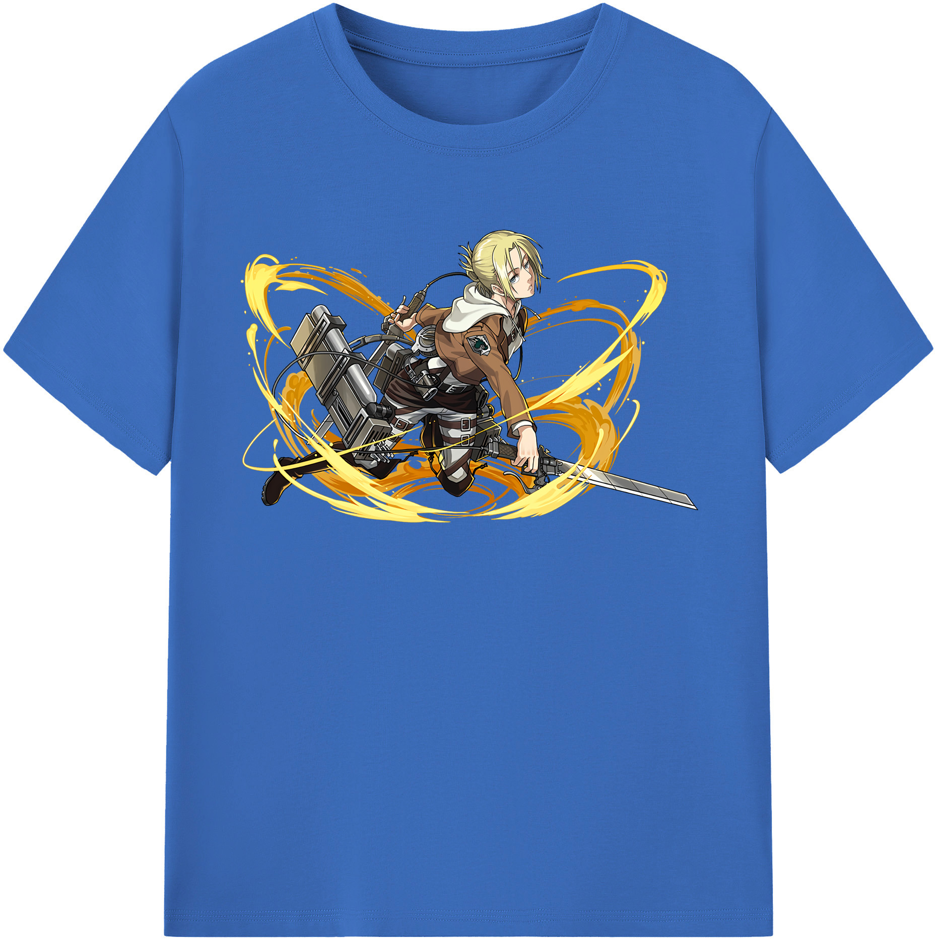 （画像用） 進撃の巨人 アニ・レオンハート Attack on Titan Annie Leonhart 綿100％半袖Tシャツ（フロントプリント）