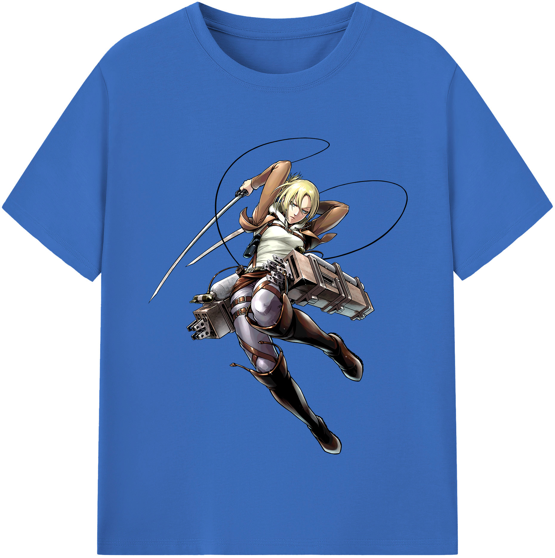 （画像用） 進撃の巨人 アニ・レオンハート Attack on Titan Annie Leonhart 綿100％半袖Tシャツ（フロントプリント）