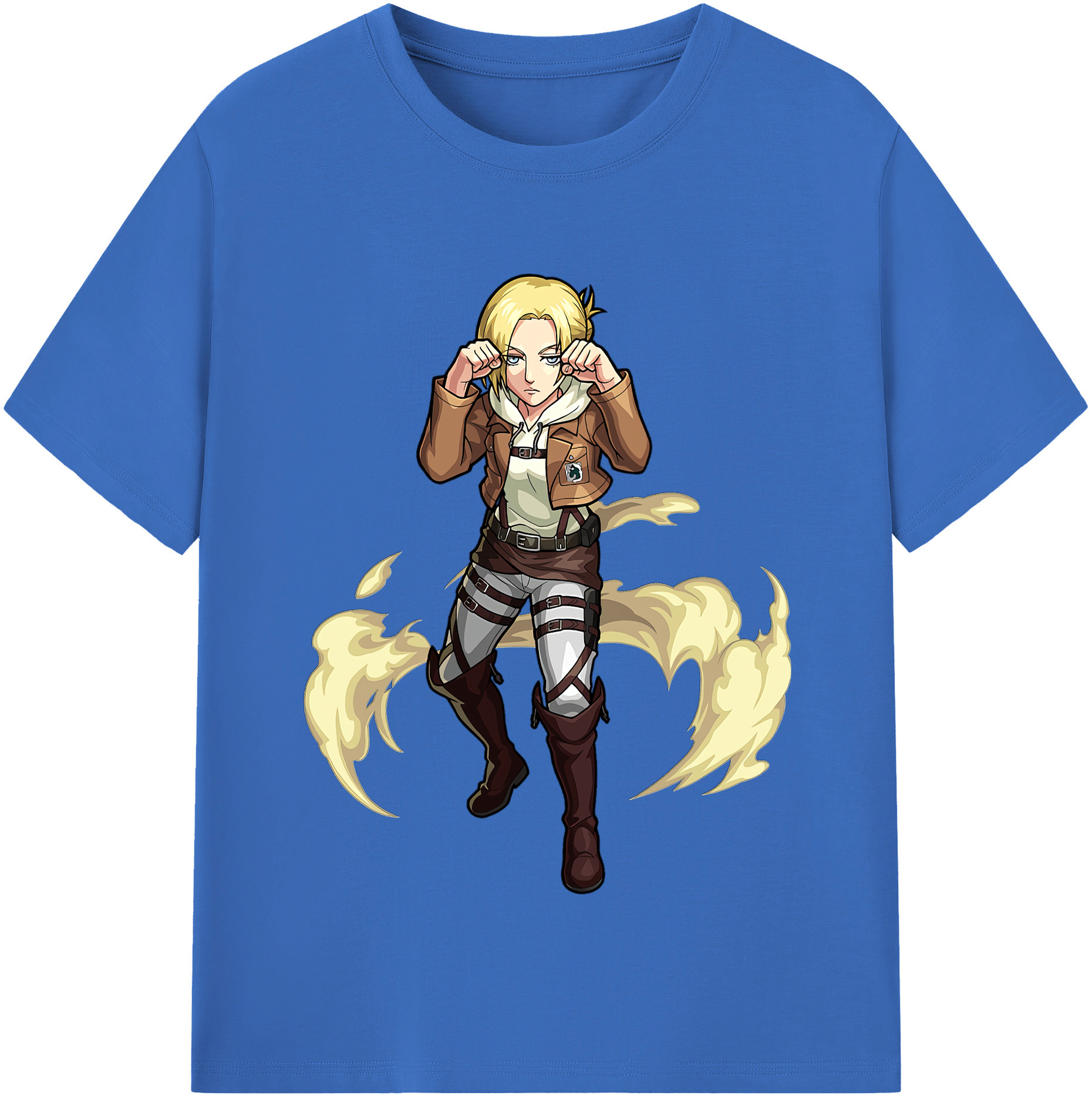 （画像用） 進撃の巨人 アニ・レオンハート Attack on Titan Annie Leonhart 綿100％半袖Tシャツ（フロントプリント）
