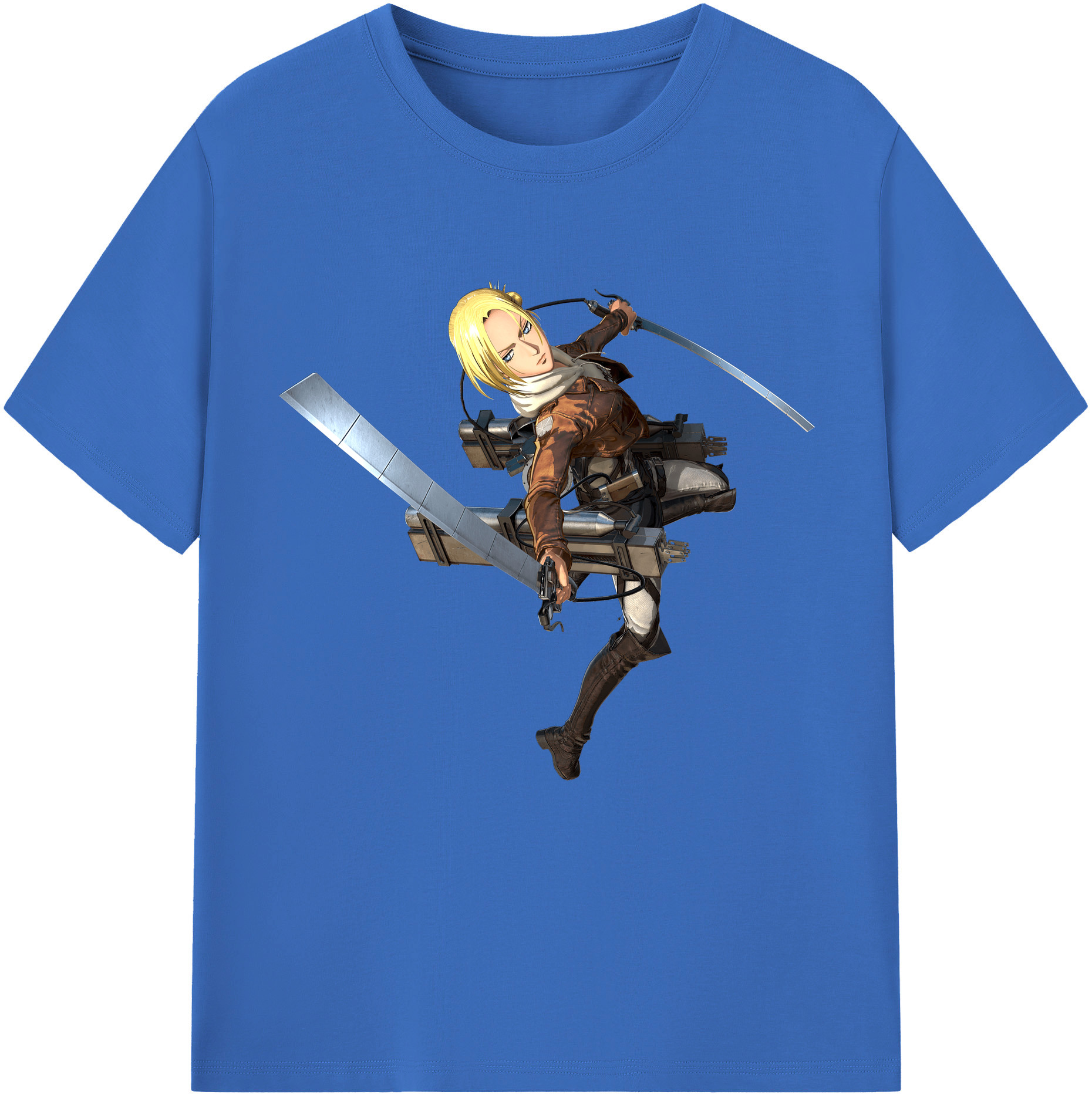 （画像用） 進撃の巨人 アニ・レオンハート Attack on Titan Annie Leonhart 綿100％半袖Tシャツ（フロントプリント）
