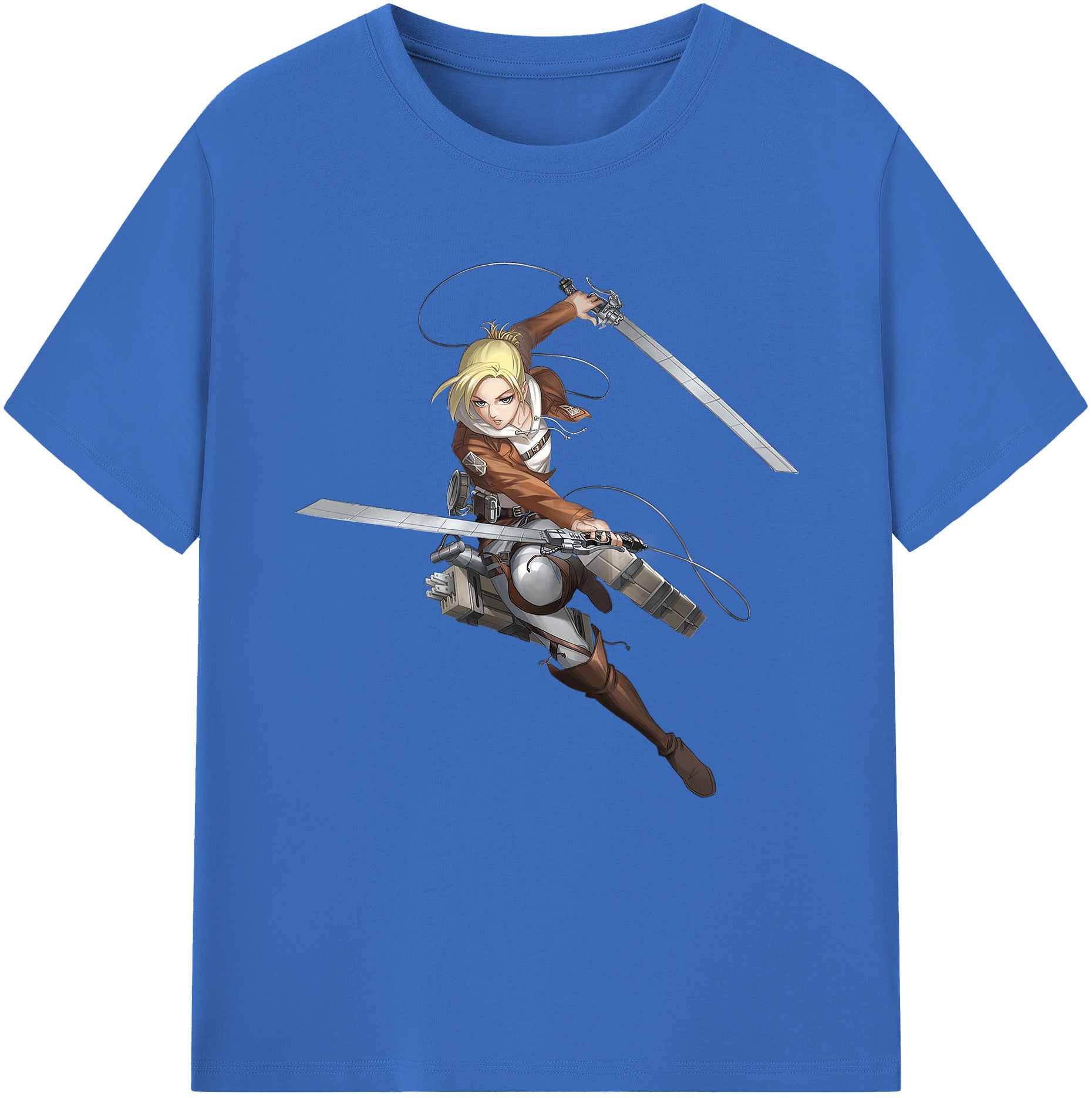 （画像用） 進撃の巨人 アニ・レオンハート Attack on Titan Annie Leonhart 綿100％半袖Tシャツ（フロントプリント）