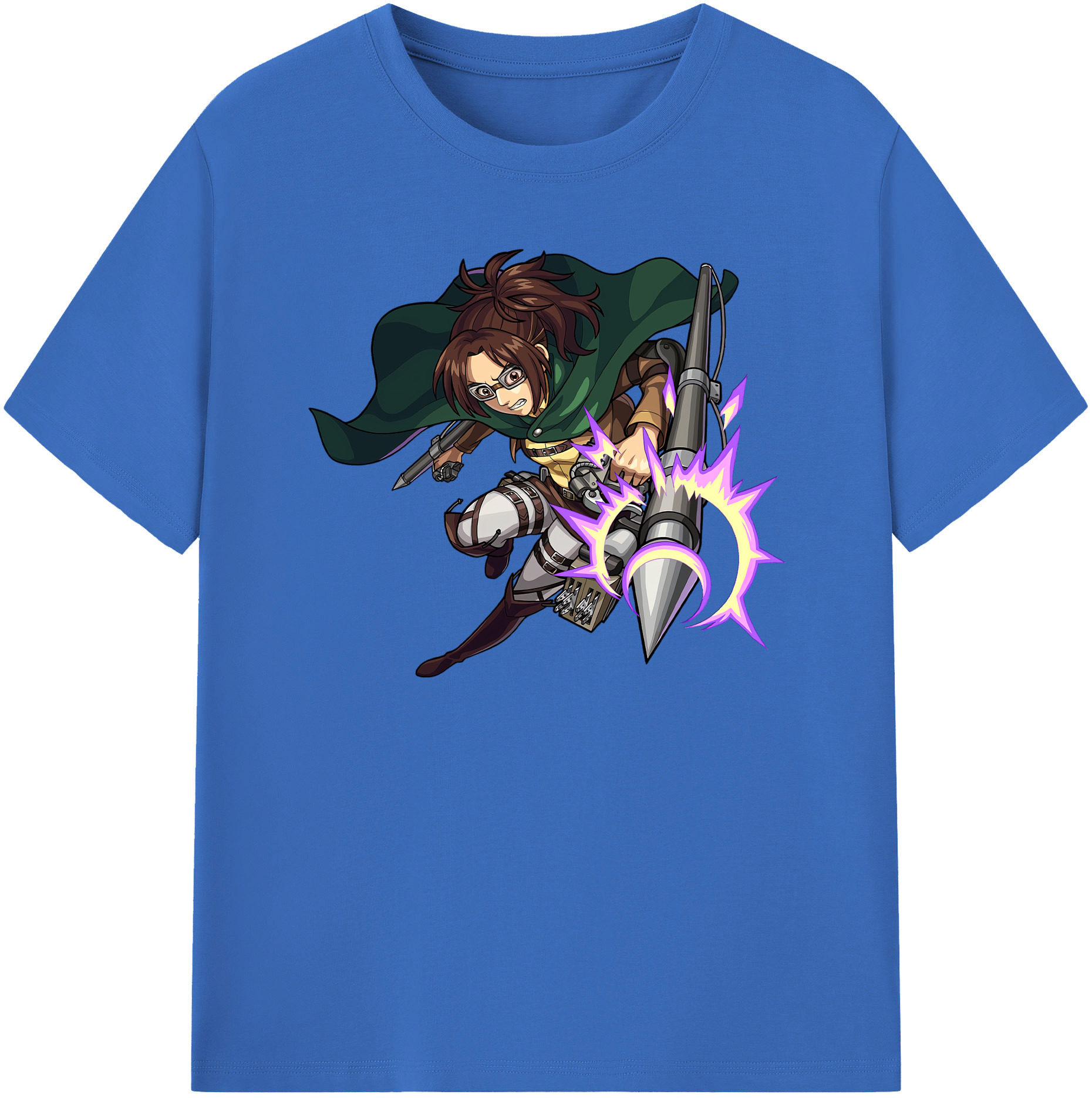 （画像用） 進撃の巨人 ハンジ·ゾエ Attack on Titan Hanji Zoe 綿100％半袖Tシャツ（フロントプリント）