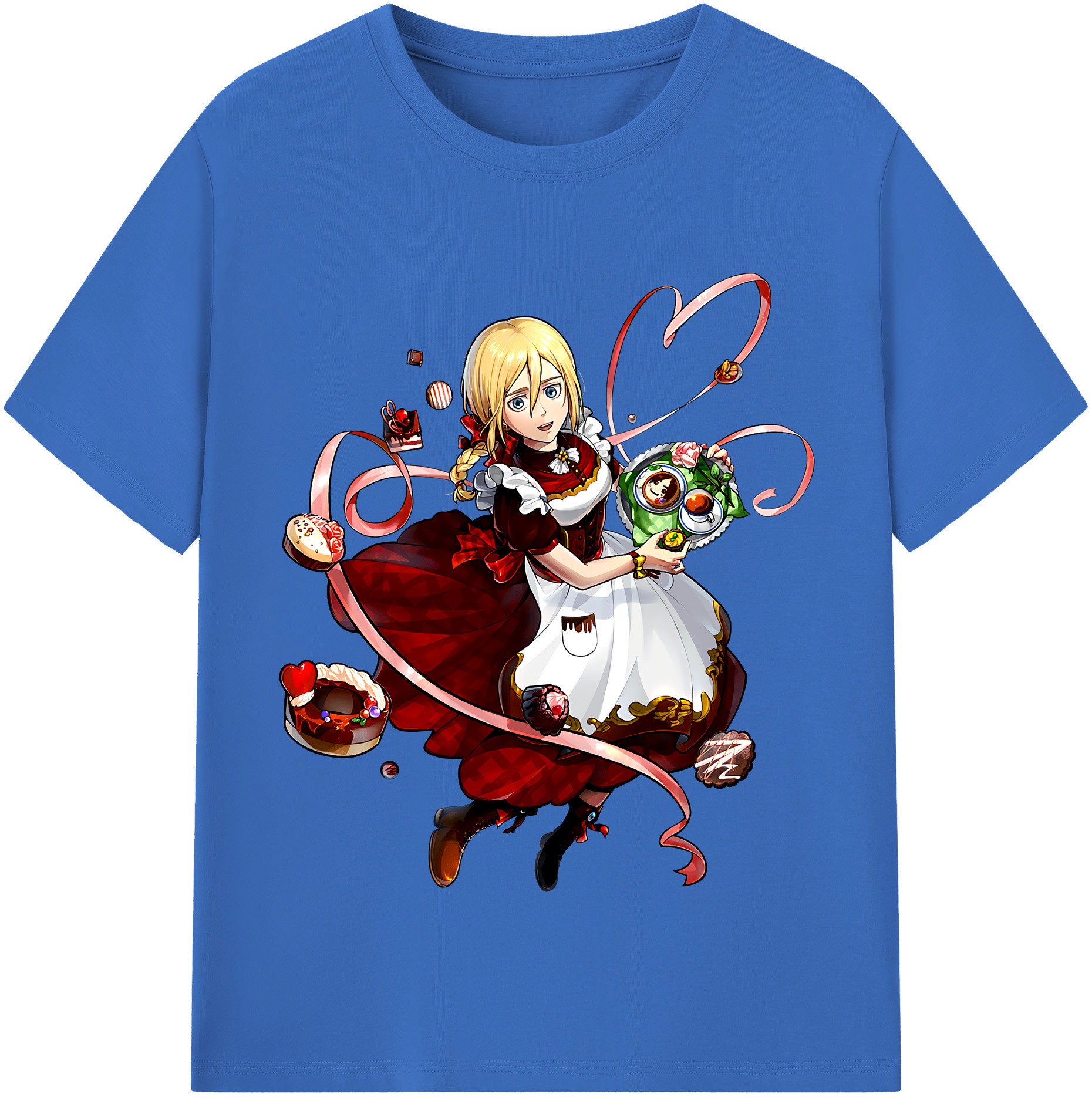 （画像用） 進撃の巨人 クリスタ·レンズ Attack on Titan Christa Lenz 綿100％半袖Tシャツ（フロントプリント）