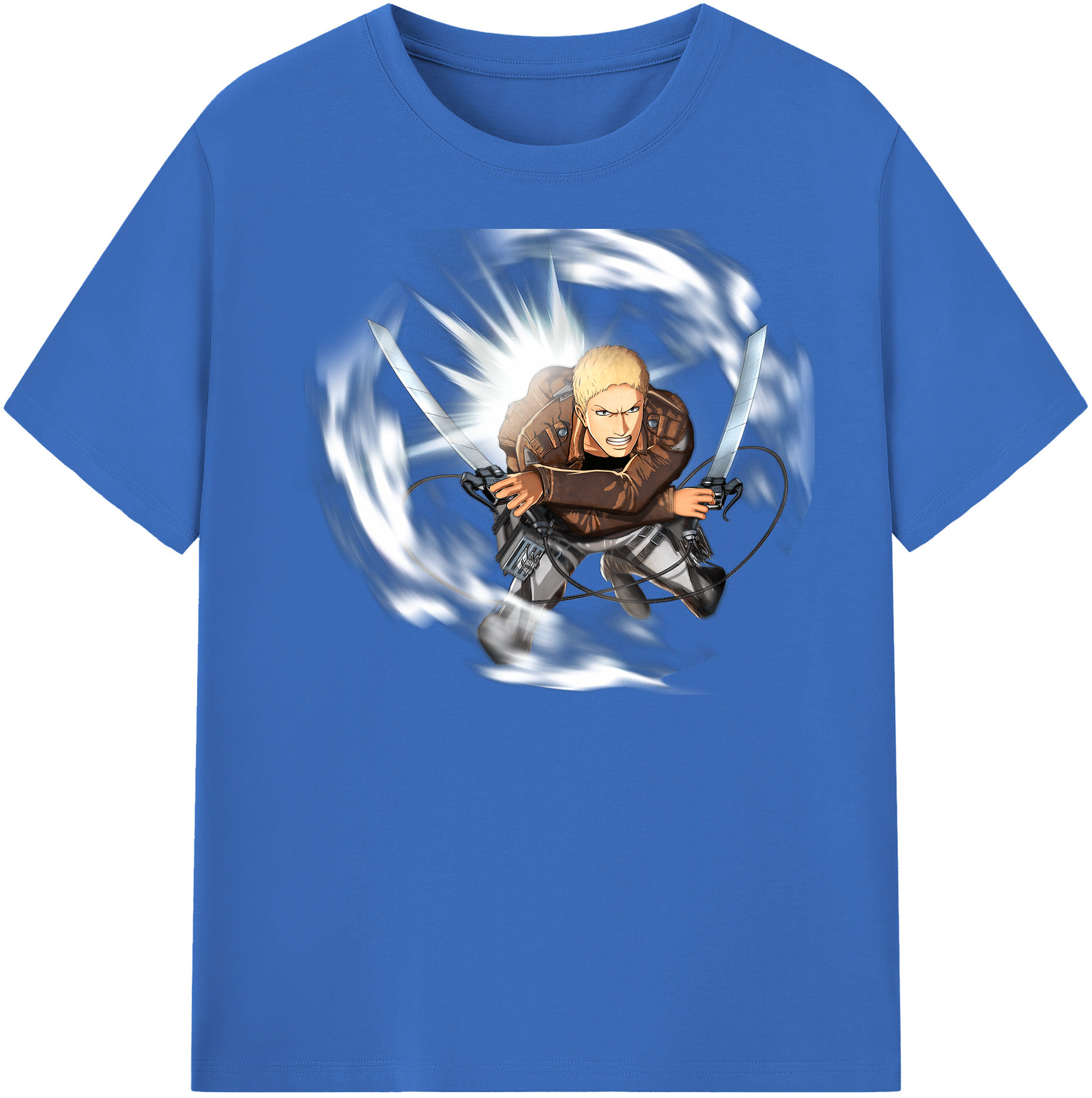 （画像用） 進撃の巨人 ライナー・ブラウン Attack on Titan Reiner Braun 綿100％半袖Tシャツ（フロントプリント）