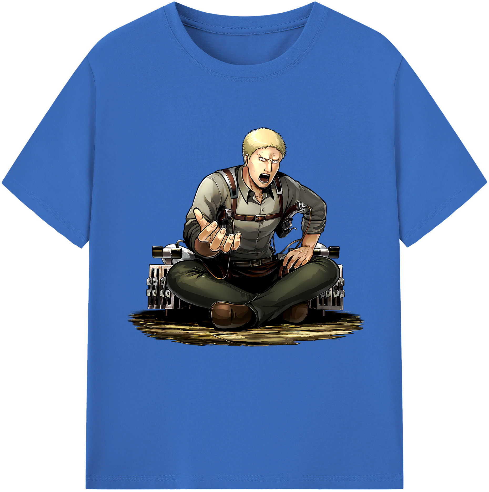 （画像用） 進撃の巨人 ライナー・ブラウン Attack on Titan Reiner Braun 綿100％半袖Tシャツ（フロントプリント）