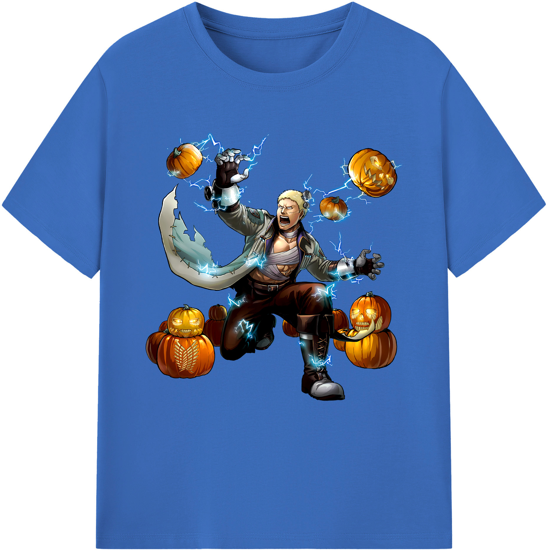 （画像用） 進撃の巨人 ライナー・ブラウン Attack on Titan Reiner Braun 綿100％半袖Tシャツ（フロントプリント）