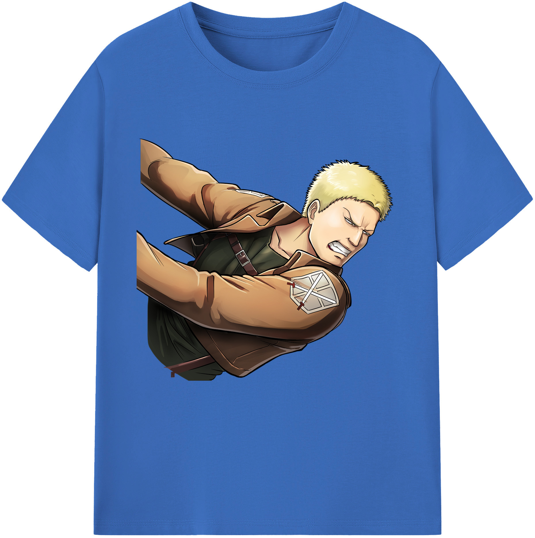 （画像用） 進撃の巨人 ライナー・ブラウン Attack on Titan Reiner Braun 綿100％半袖Tシャツ（フロントプリント）