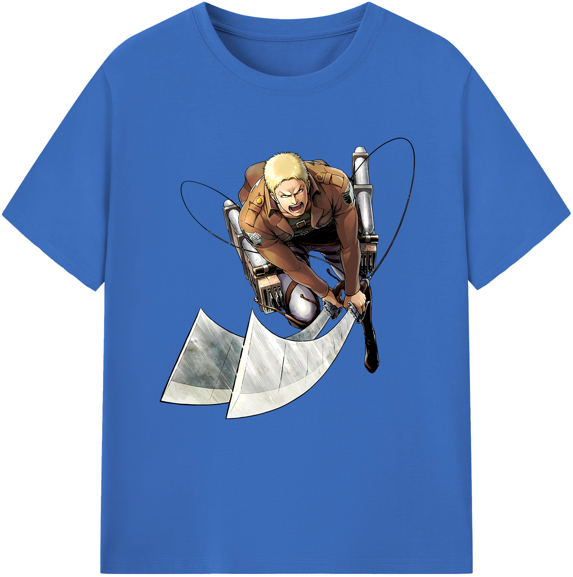 （画像用） 進撃の巨人 ライナー・ブラウン Attack on Titan Reiner Braun 綿100％半袖Tシャツ（フロントプリント）