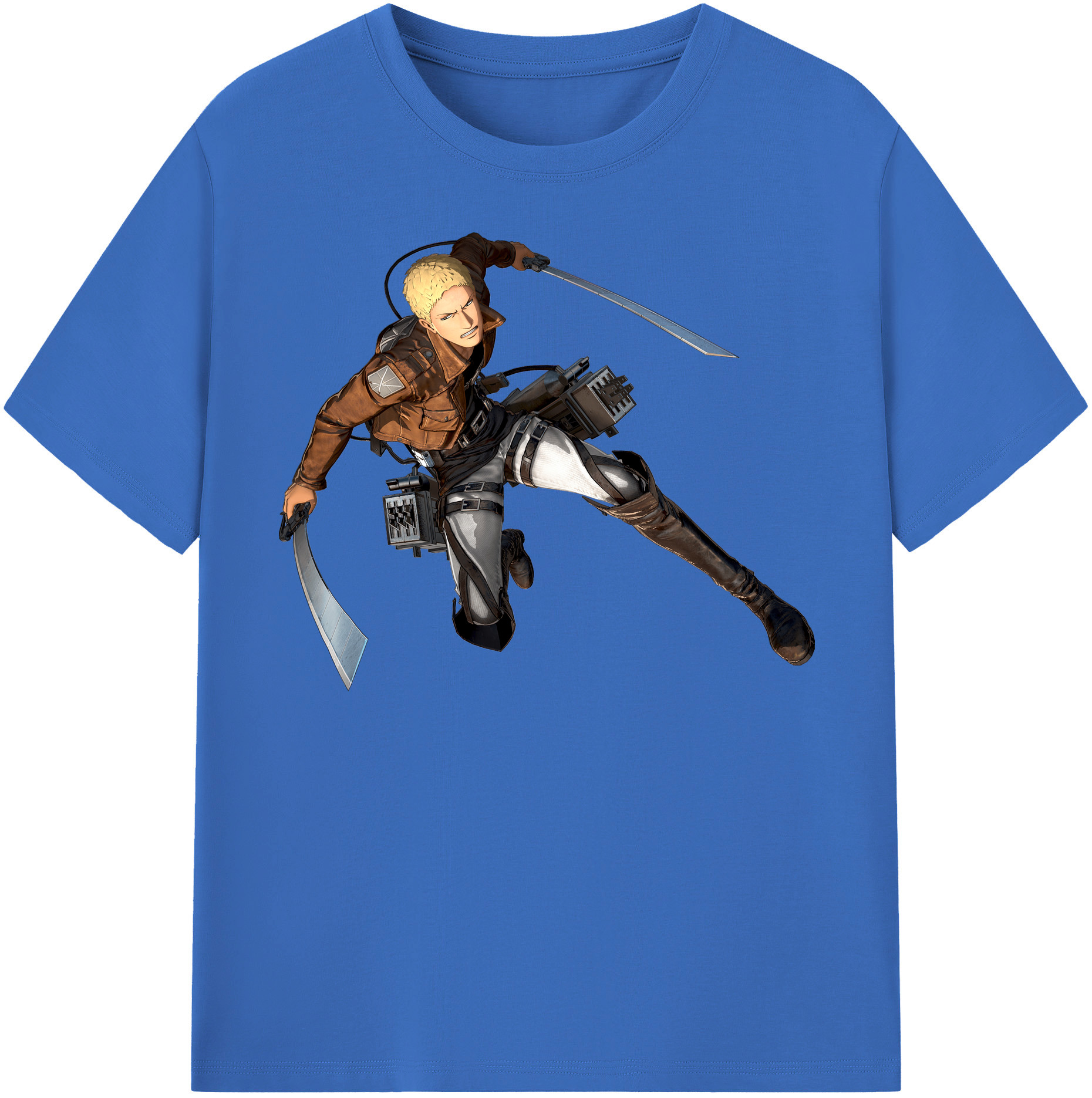 （画像用） 進撃の巨人 ライナー・ブラウン Attack on Titan Reiner Braun 綿100％半袖Tシャツ（フロントプリント）