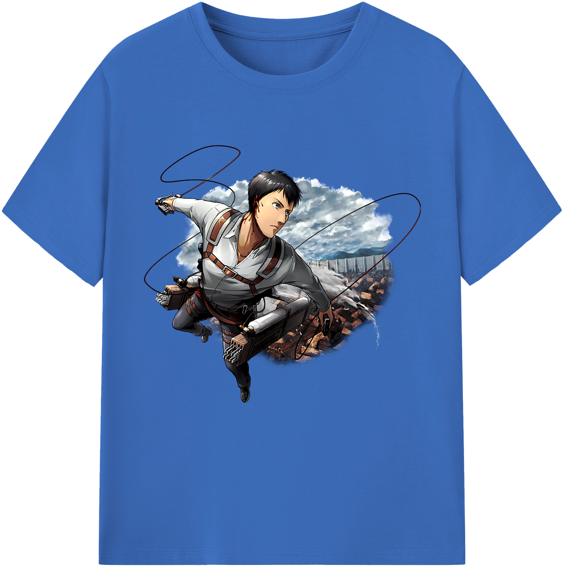 （画像用） 進撃の巨人 ベルトルト・フーバー Attack on Titan Bertholdt Hoover 綿100％半袖Tシャツ（フロントプリント）