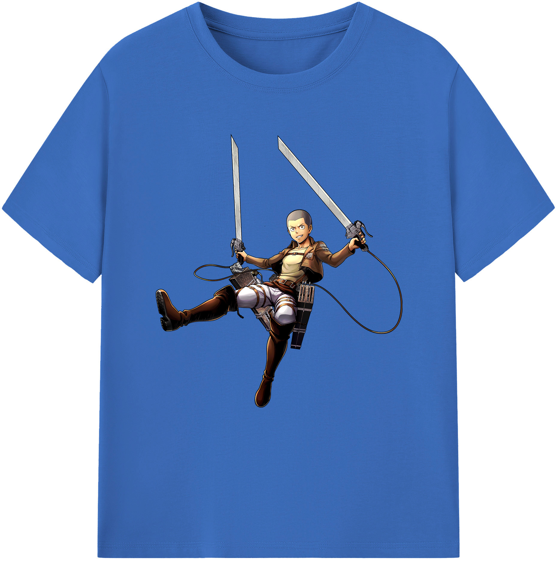 （画像用） 進撃の巨人 コニー·スプリンガー Attack on Titan Connie Springer 綿100％半袖Tシャツ（フロントプリント）