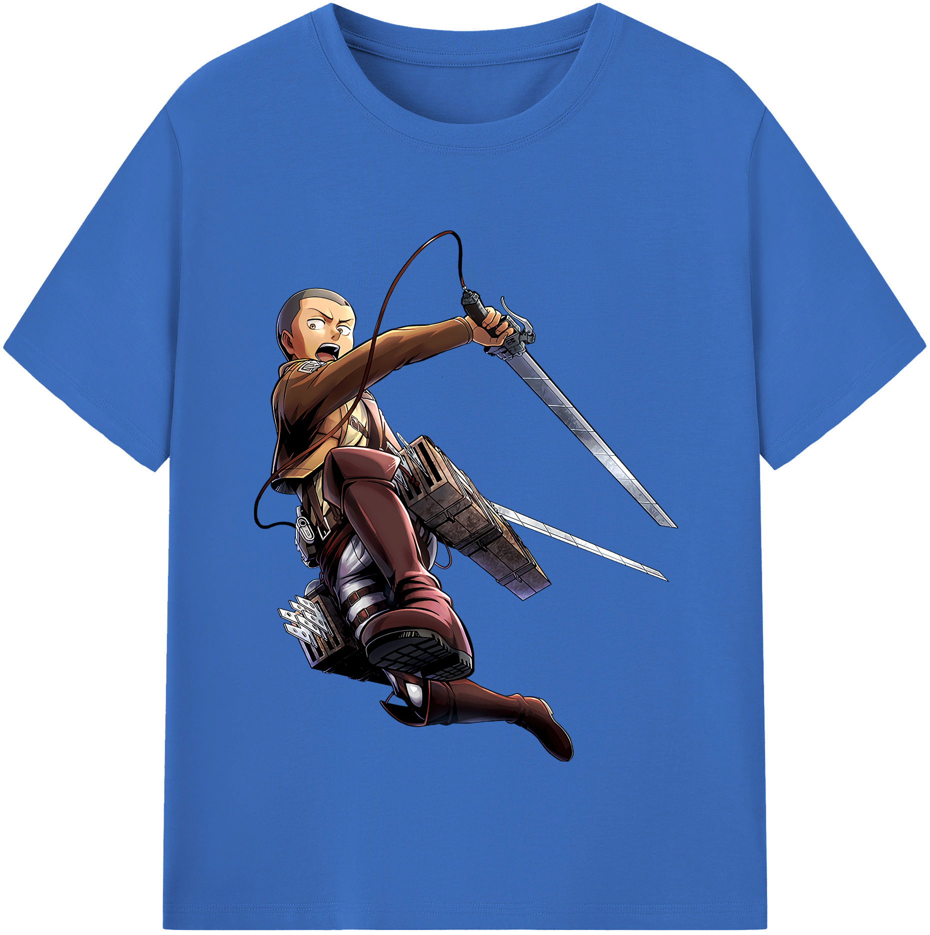（画像用） 進撃の巨人 コニー·スプリンガー Attack on Titan Connie Springer 綿100％半袖Tシャツ（フロントプリント）