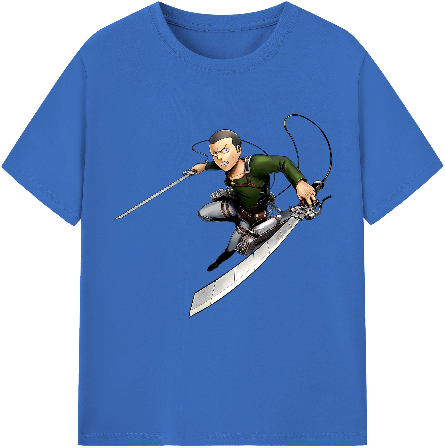 （画像用） 進撃の巨人 コニー·スプリンガー Attack on Titan Connie Springer 綿100％半袖Tシャツ（フロントプリント）