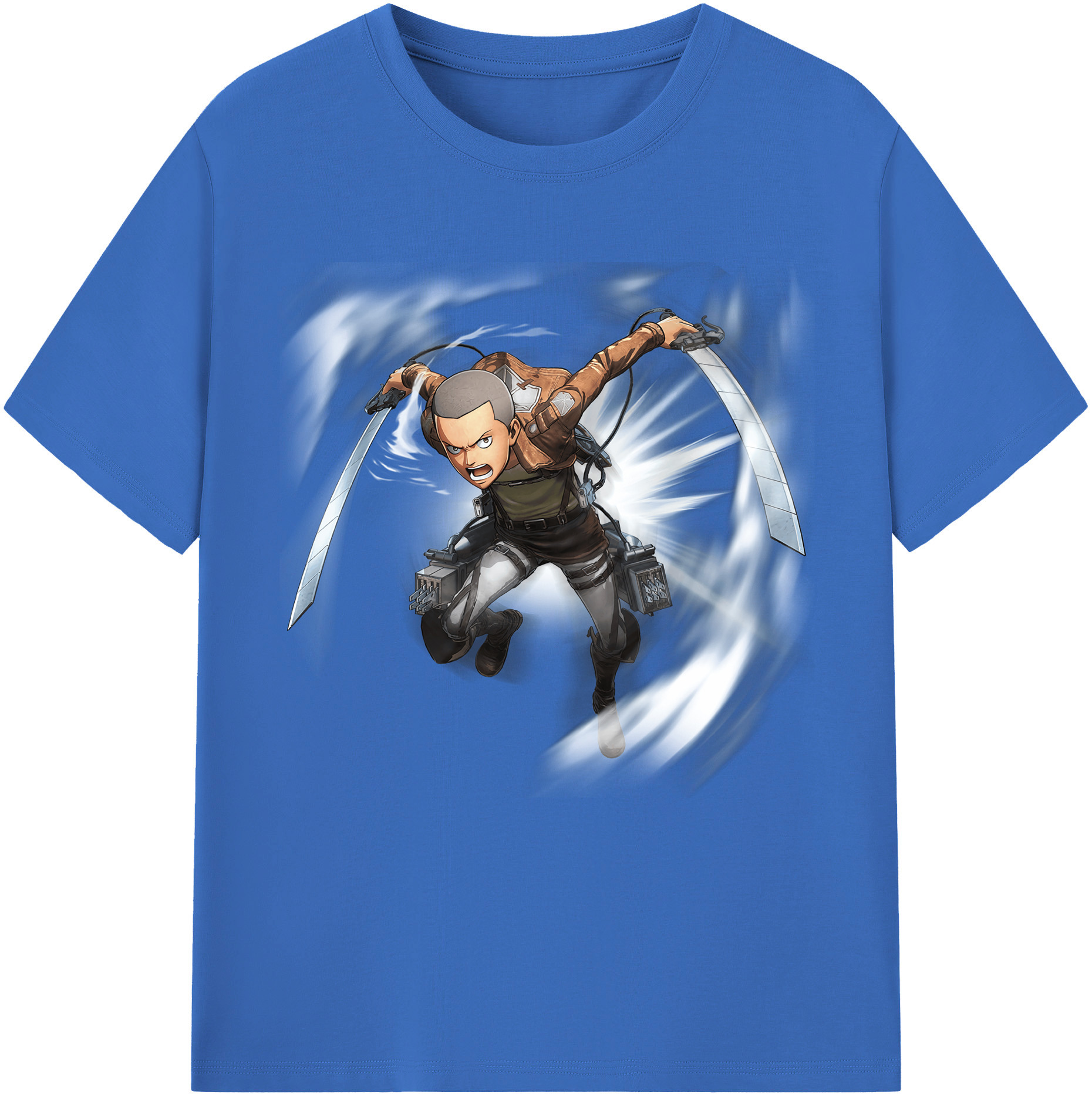 （画像用） 進撃の巨人 コニー·スプリンガー Attack on Titan Connie Springer 綿100％半袖Tシャツ（フロントプリント）