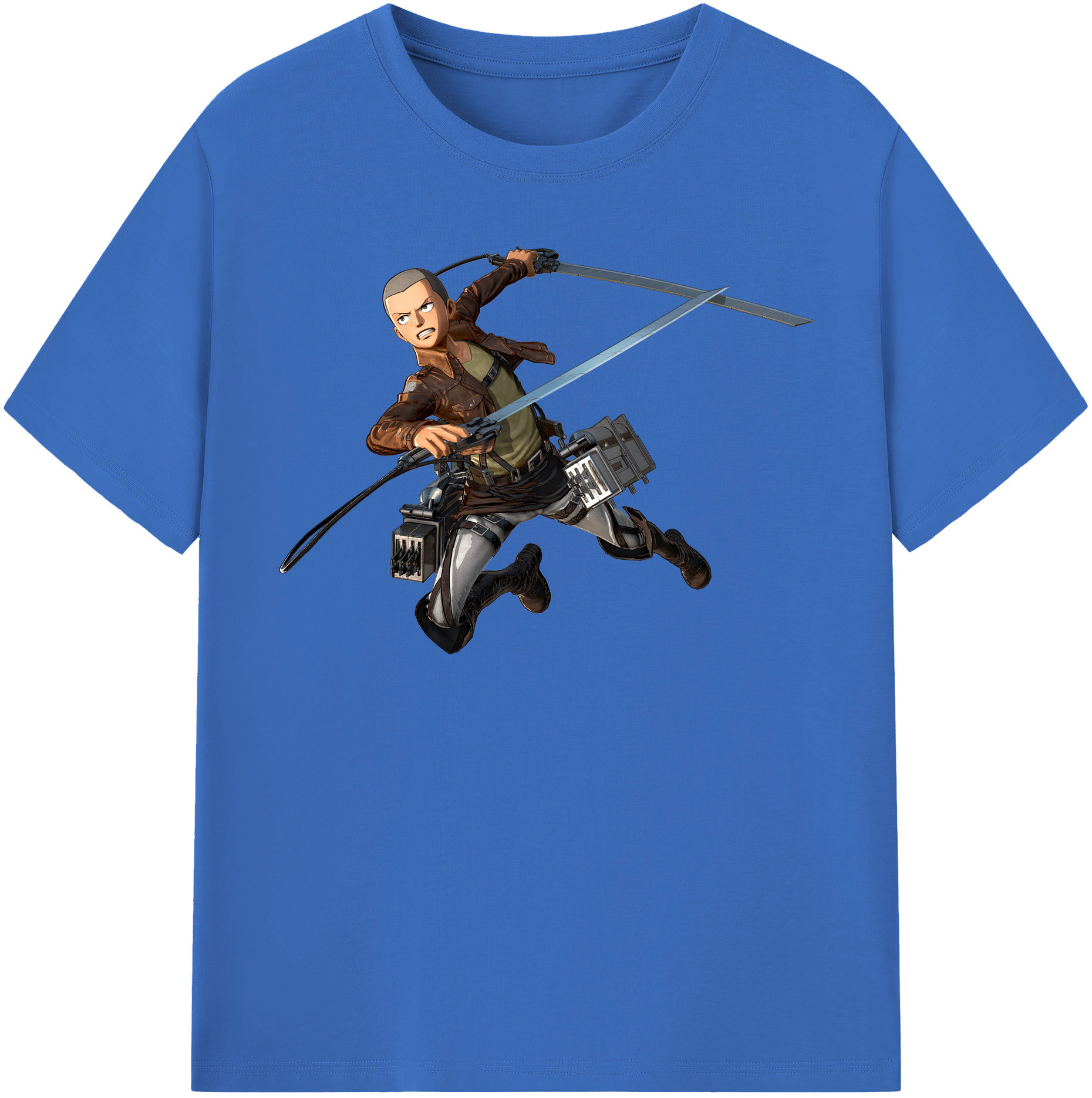 （画像用） 進撃の巨人 コニー·スプリンガー Attack on Titan Connie Springer 綿100％半袖Tシャツ（フロントプリント）
