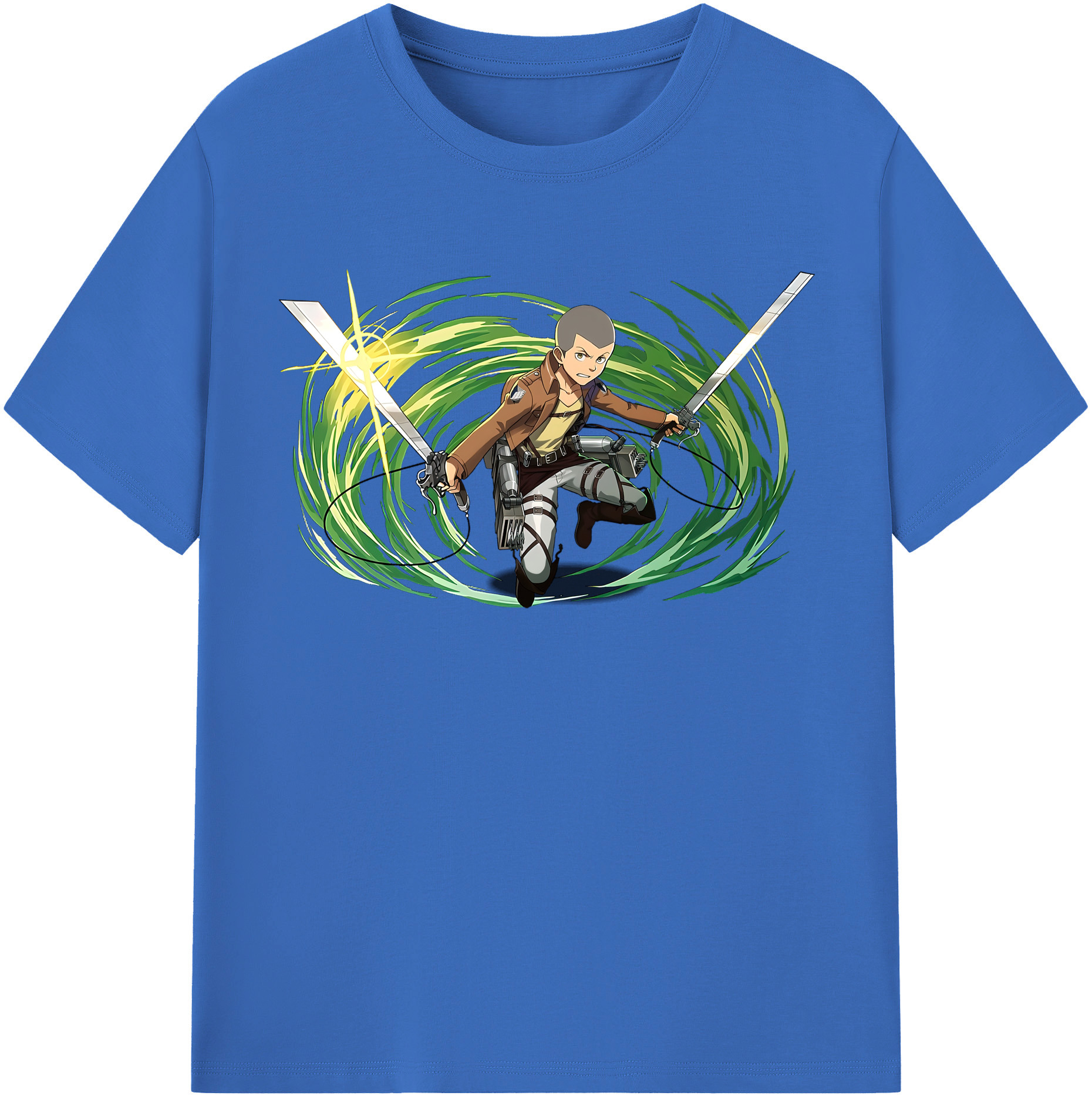 （画像用） 進撃の巨人 コニー·スプリンガー Attack on Titan Connie Springer 綿100％半袖Tシャツ（フロントプリント）