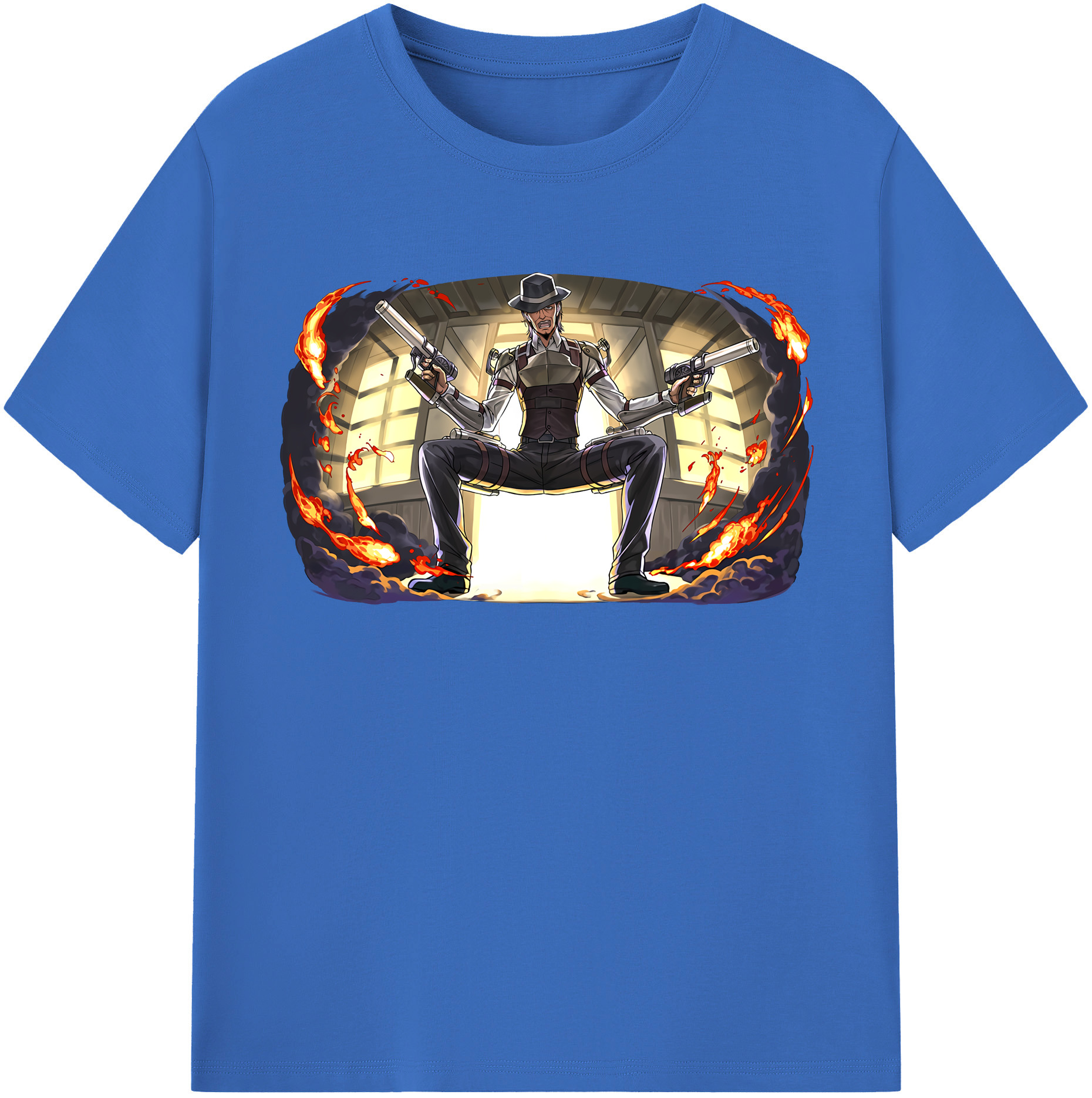 （画像用） 進撃の巨人 ケニー·アッカーマン Attack on Titan Kenny Ackerman 綿100％半袖Tシャツ（フロントプリント）