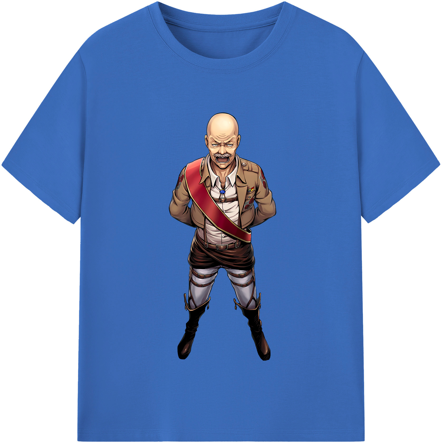 （画像用） 進撃の巨人 ドット·ピクシス Attack on Titan Dot Pixis 綿100％半袖Tシャツ（フロントプリント）