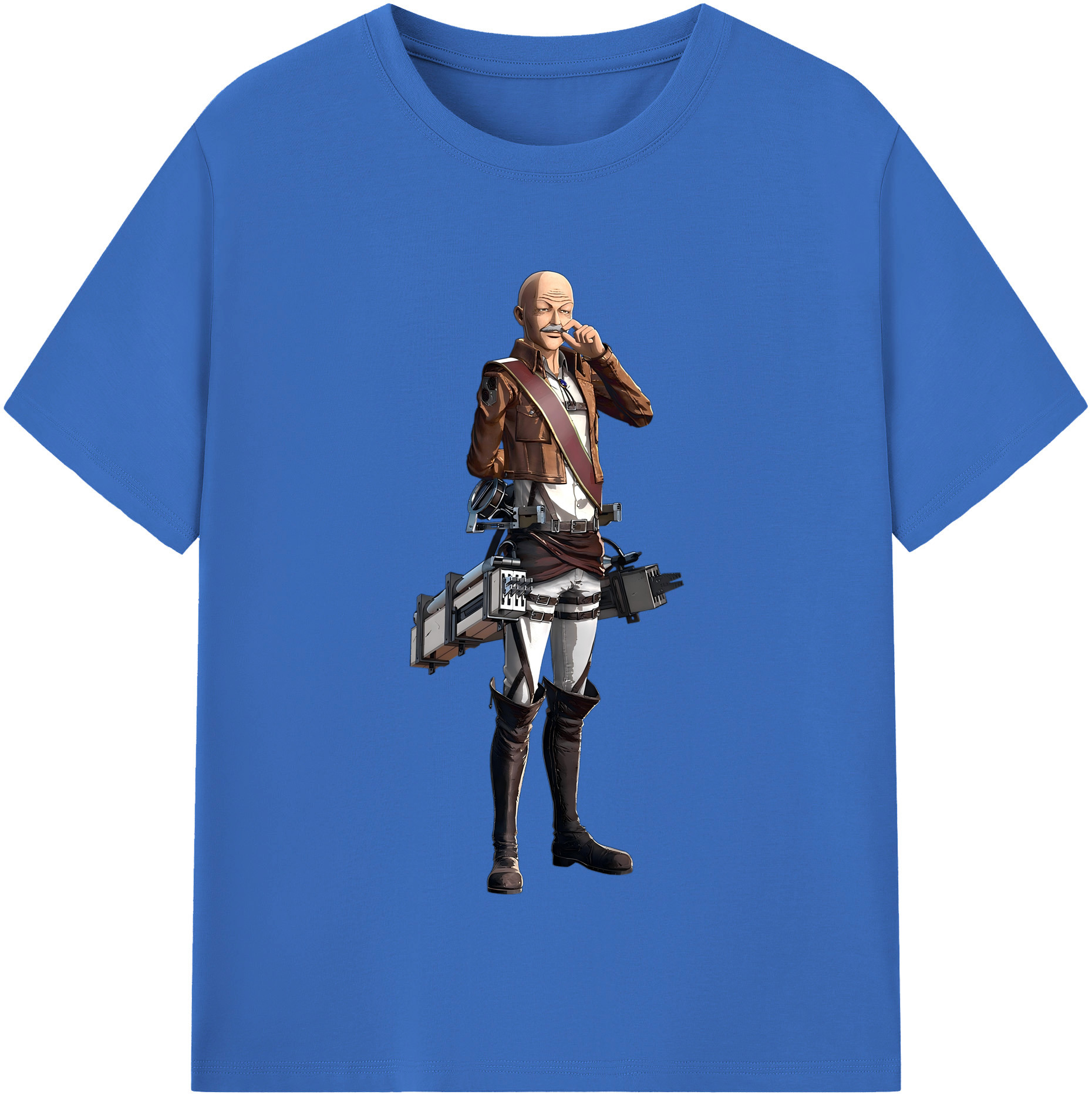 （画像用） 進撃の巨人 ドット·ピクシス Attack on Titan Dot Pixis 綿100％半袖Tシャツ（フロントプリント）