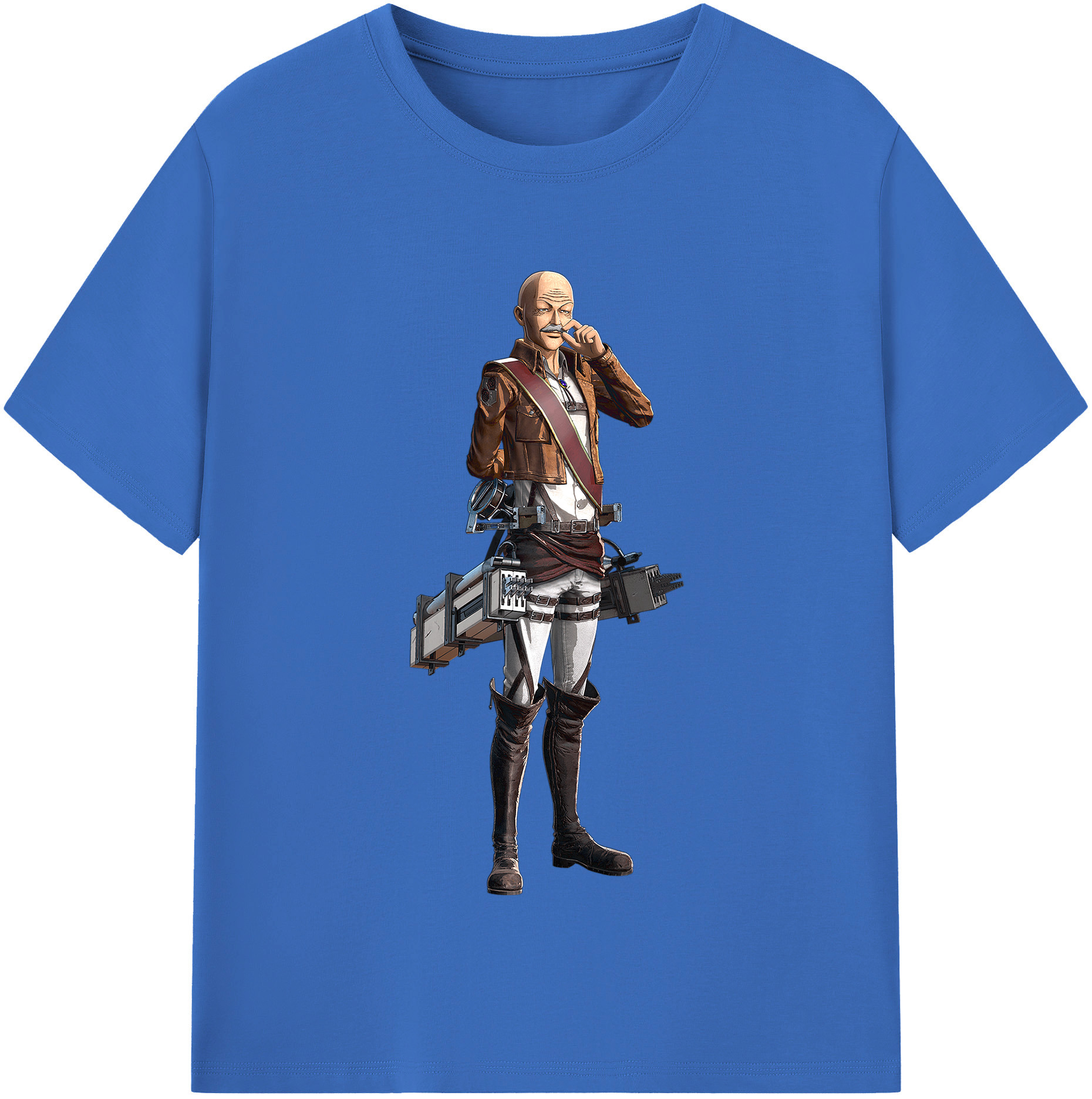 （画像用） 進撃の巨人 ドット·ピクシス Attack on Titan Dot Pixis 綿100％半袖Tシャツ（フロントプリント）