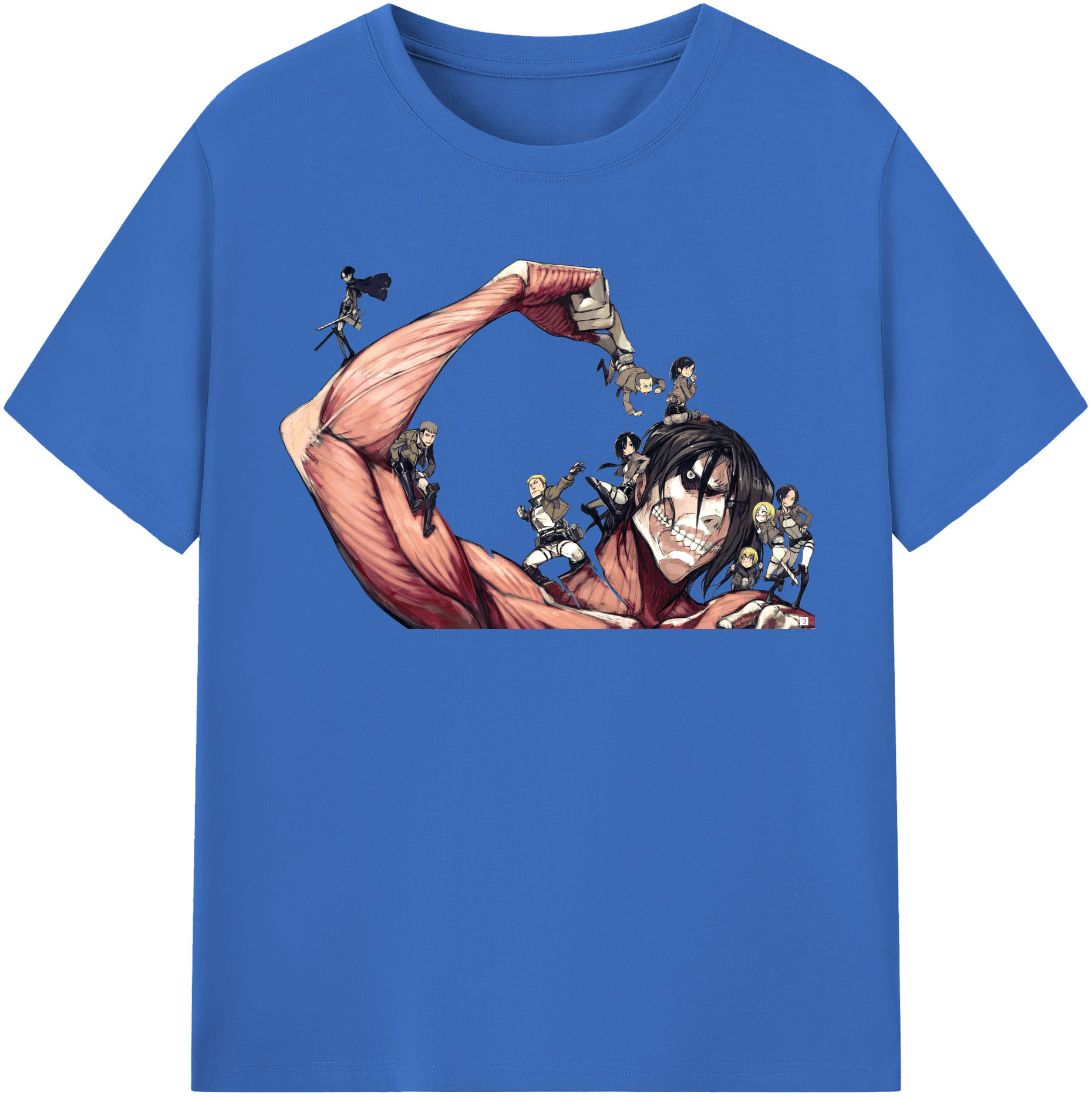 （画像用） 進撃の巨人 Attack on Titan 綿100％半袖Tシャツ（フロントプリント）