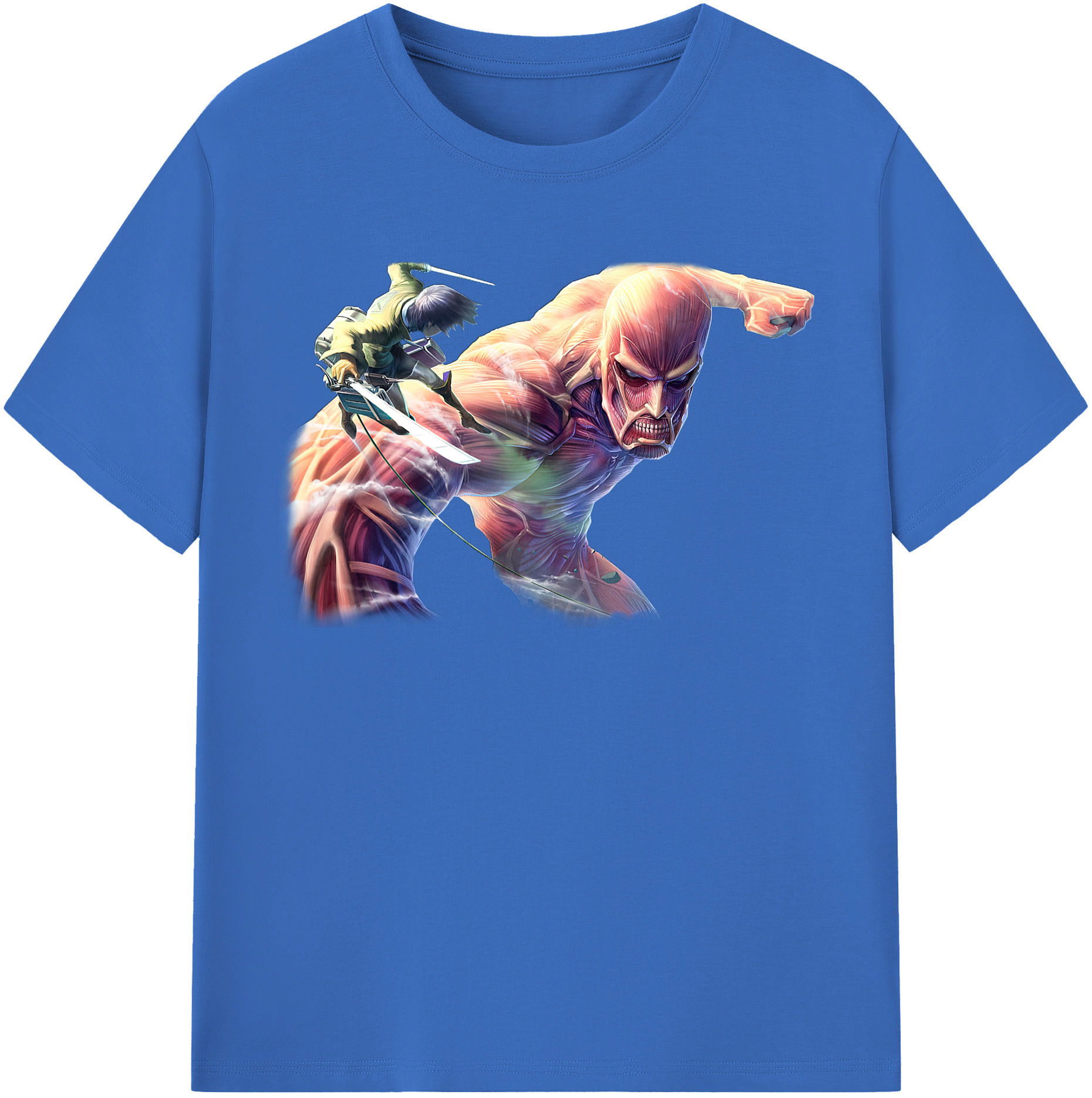 （画像用） 進撃の巨人 Attack on Titan 綿100％半袖Tシャツ（フロントプリント）