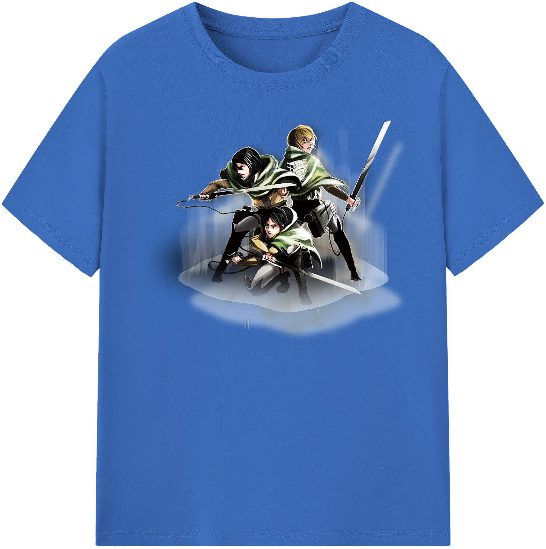 （画像用） 進撃の巨人 Attack on Titan 綿100％半袖Tシャツ（フロントプリント）