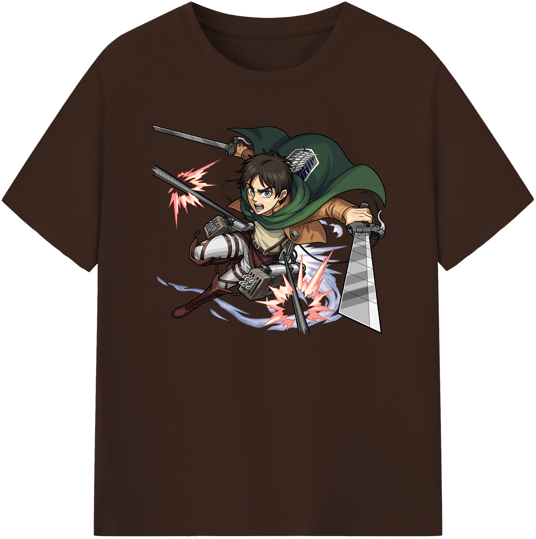 （画像用） 進撃の巨人 エレン･イェーガー Attack on Titan Eren Jäger 綿100％半袖Tシャツ（フロントプリント）