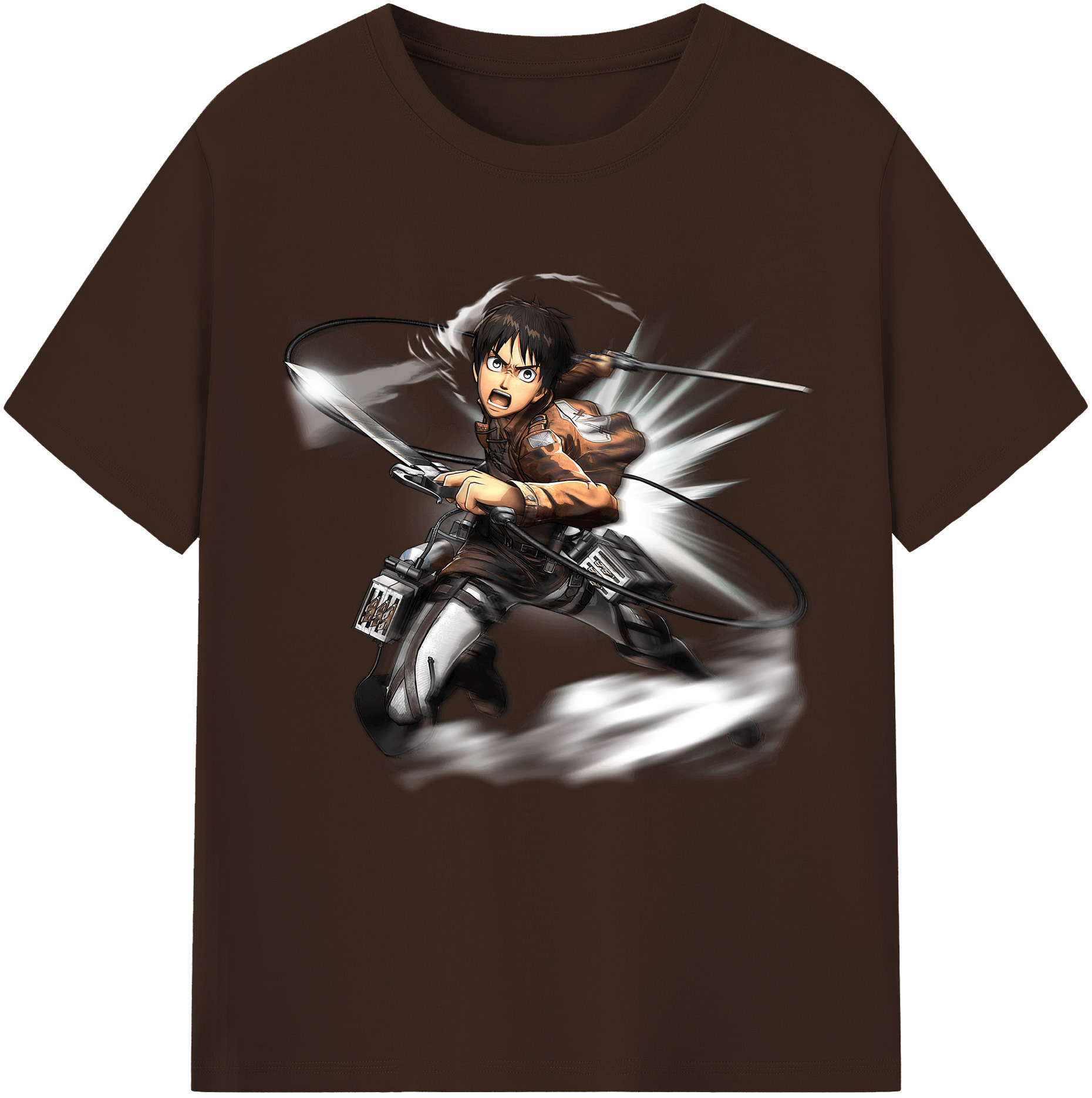 （画像用） 進撃の巨人 エレン･イェーガー Attack on Titan Eren Jäger 綿100％半袖Tシャツ（フロントプリント）