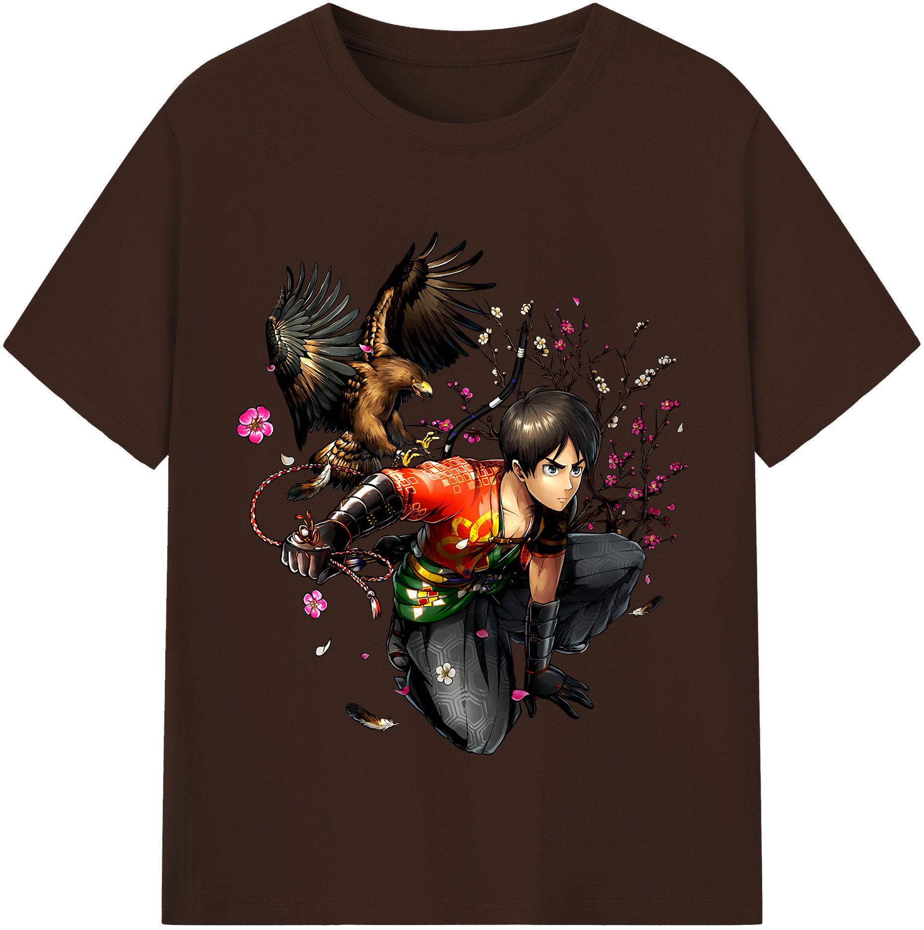（画像用） 進撃の巨人 エレン･イェーガー Attack on Titan Eren Jäger 綿100％半袖Tシャツ（フロントプリント）